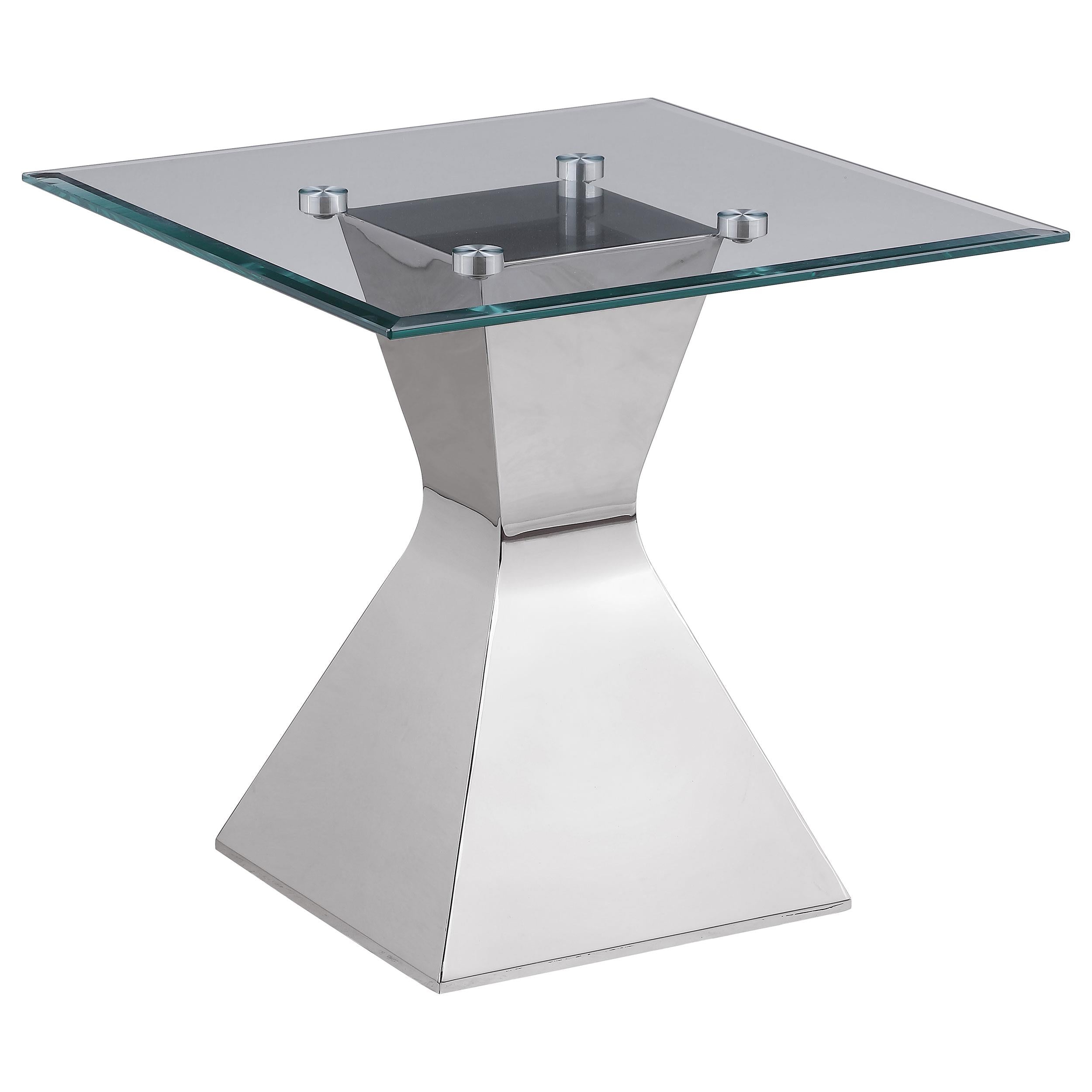  Coaster Furniture Jenny 710208-S2 2-piece Rectangular Coffee and End Table Set - Chrome IMAGE 3