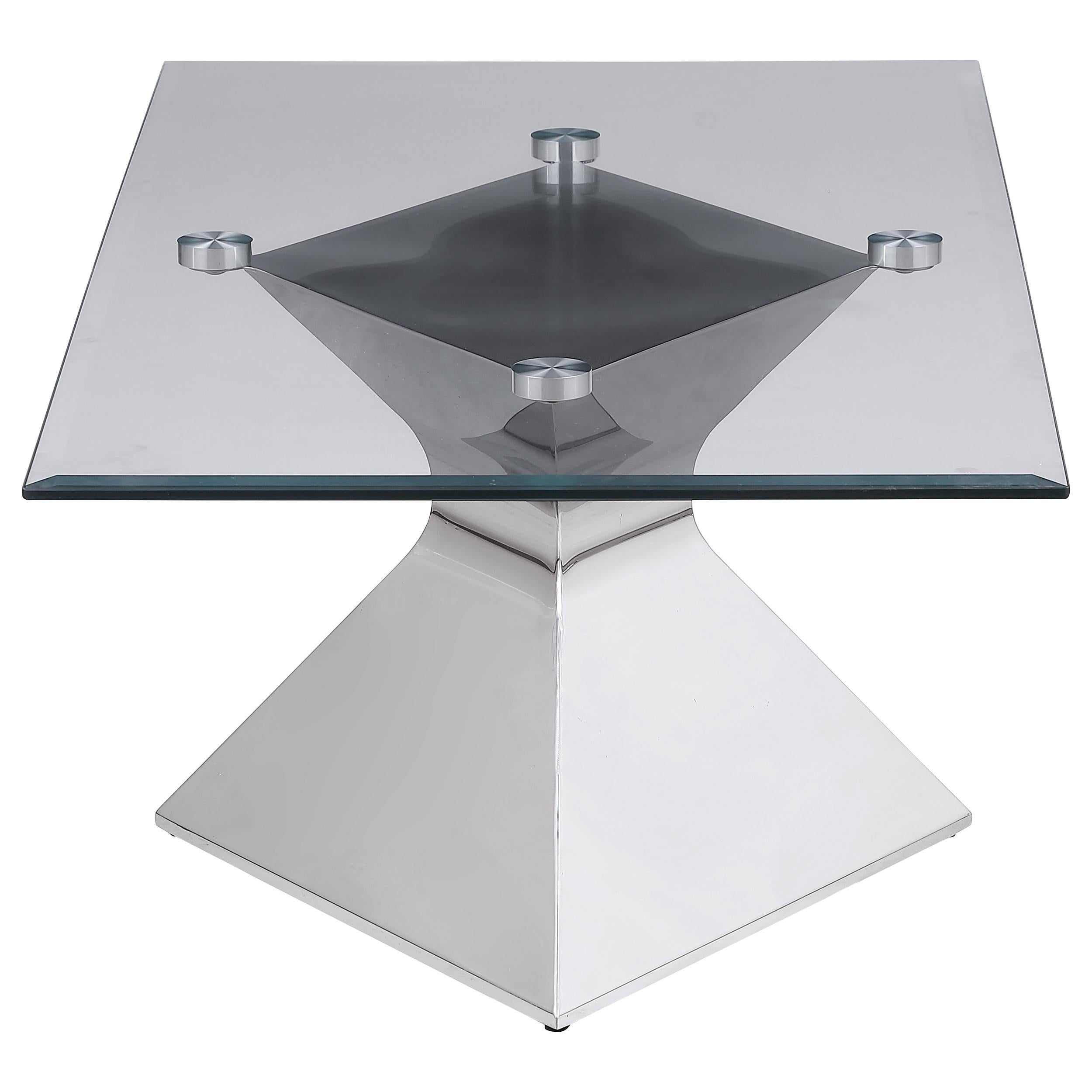  Coaster Furniture Jenny 710208-S3 3-piece Rectangular Coffee and End Table Set - Chrome IMAGE 5