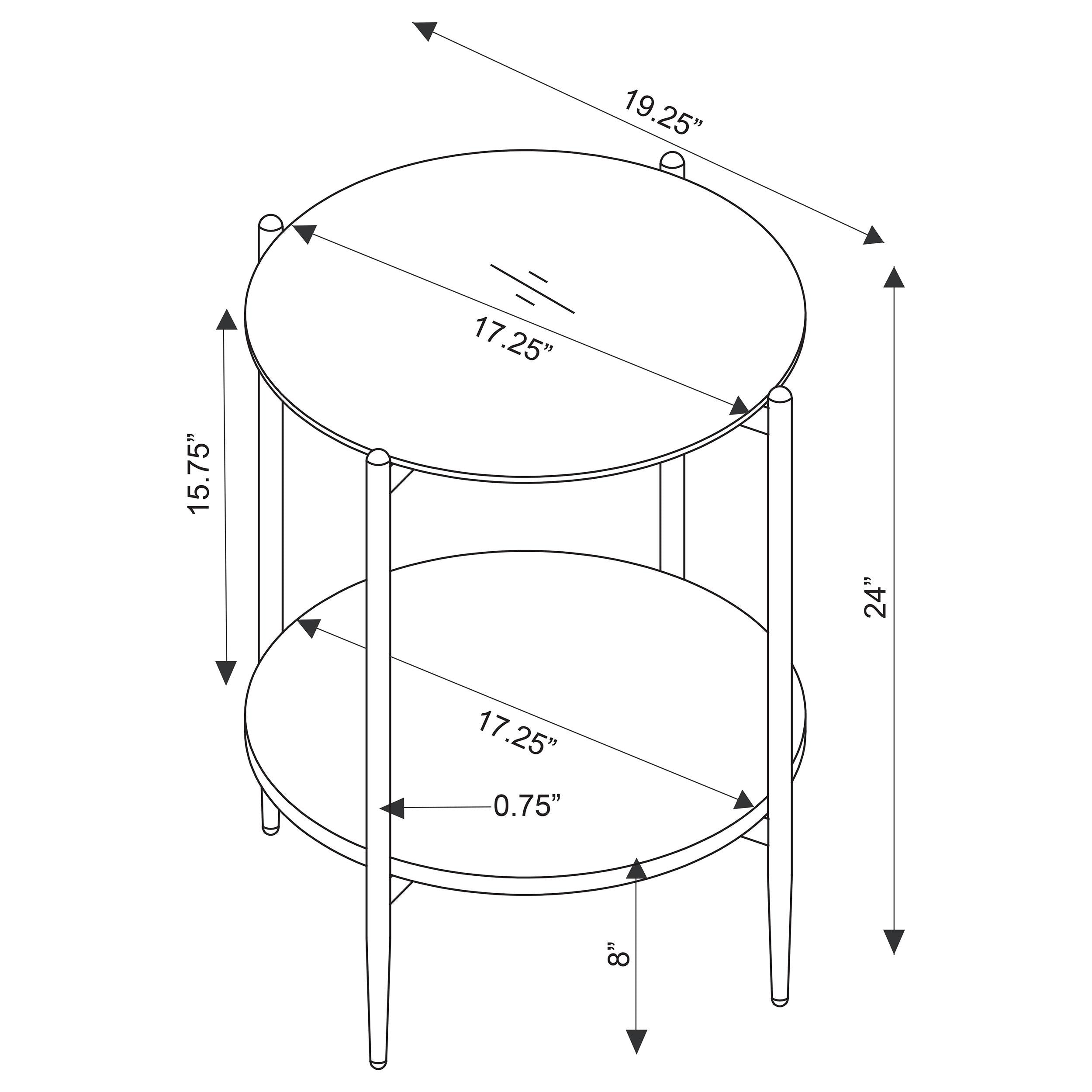  Coaster Furniture Jonelle 710338-S3 3-piece Round Coffee and End Table Set - Gold IMAGE 5