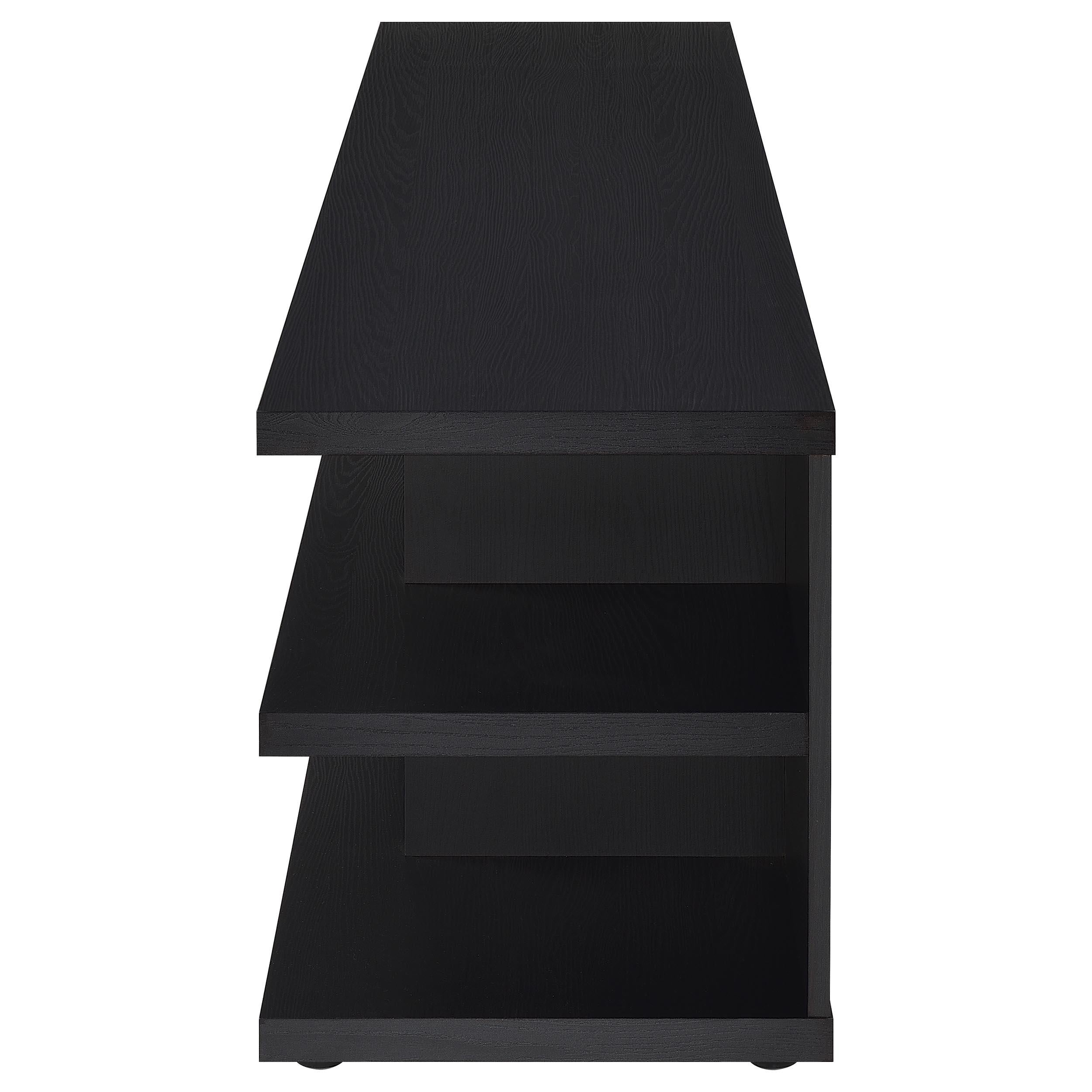  Coaster Furniture Cartmill 710533 78-inch 2-tier TV Stand Media Console - Black IMAGE 4