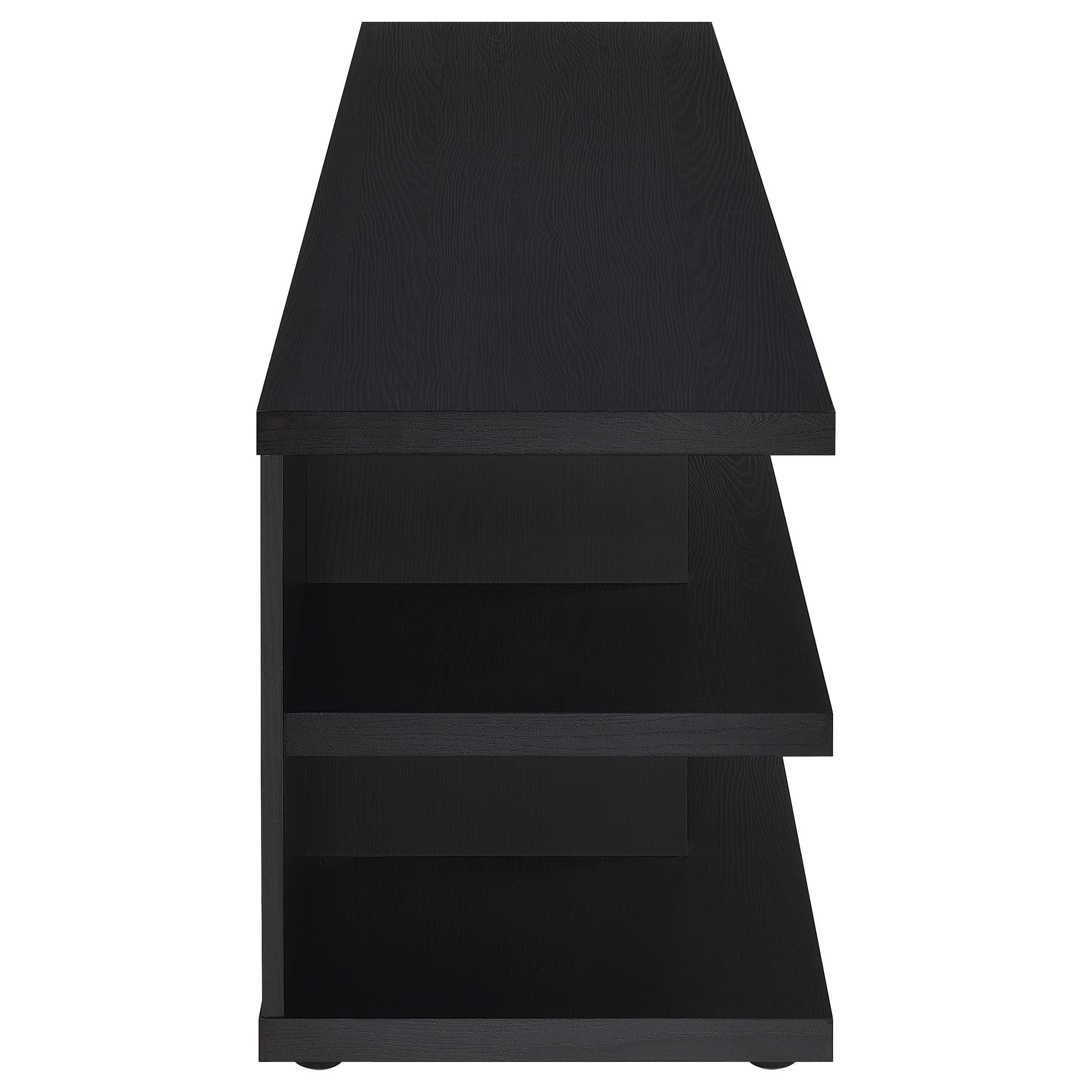  Coaster Furniture Cartmill 710533 78-inch 2-tier TV Stand Media Console - Black IMAGE 5