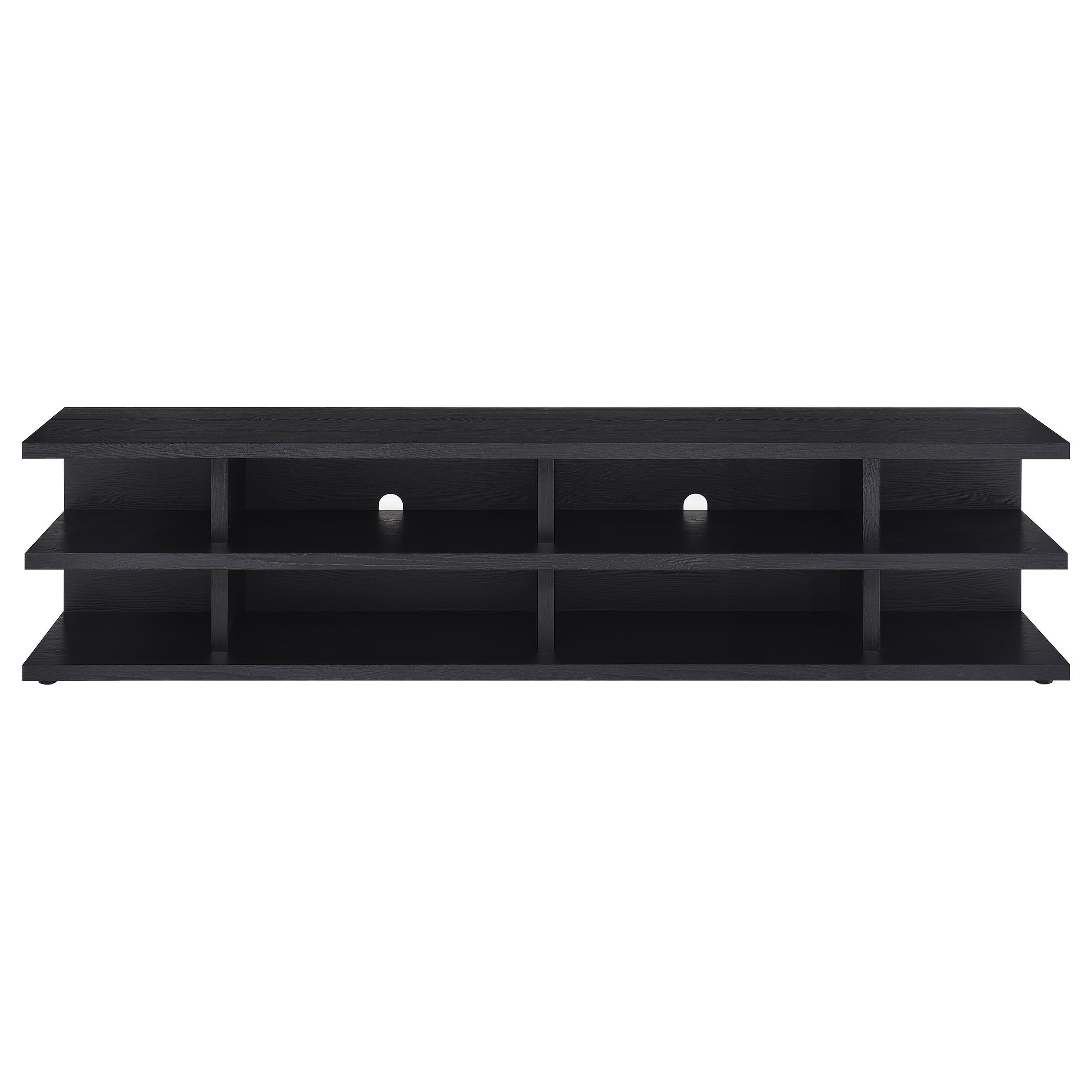  Coaster Furniture Cartmill 710533 78-inch 2-tier TV Stand Media Console - Black IMAGE 8