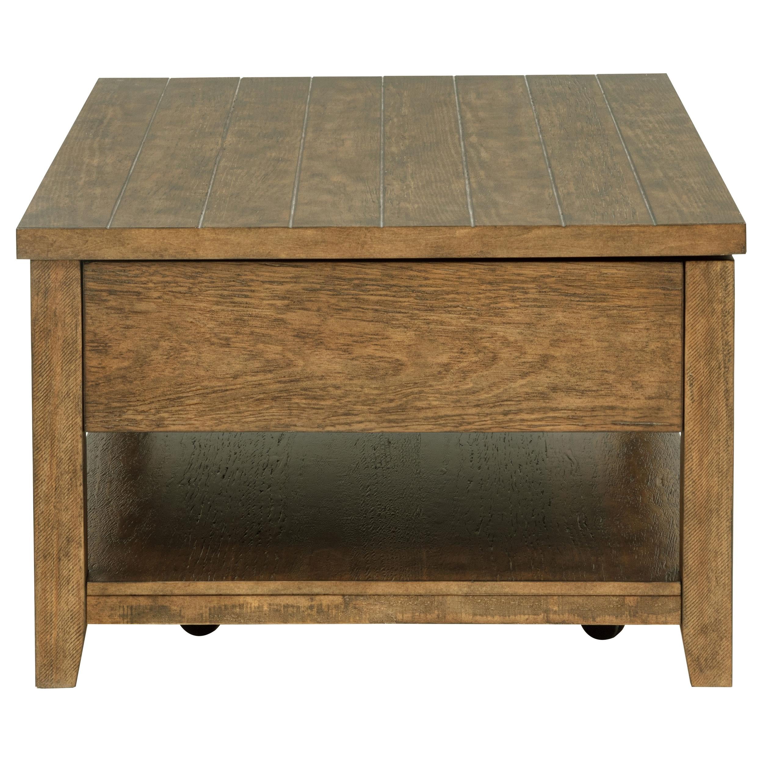 Coaster Furniture Payne 710545 48-inch Mobile Lift Top Coffee Table - Distressed Brown IMAGE 3