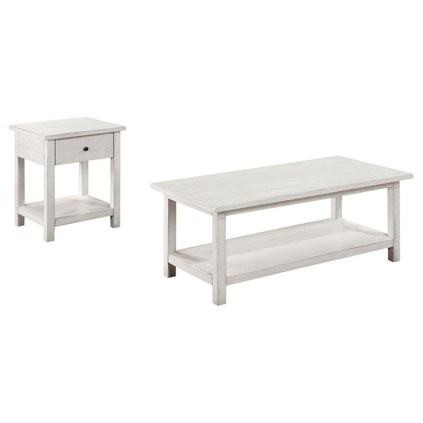 Coaster Furniture Payne 710558-S2 2-piece Coffee and 1-drawer End Table Set - White