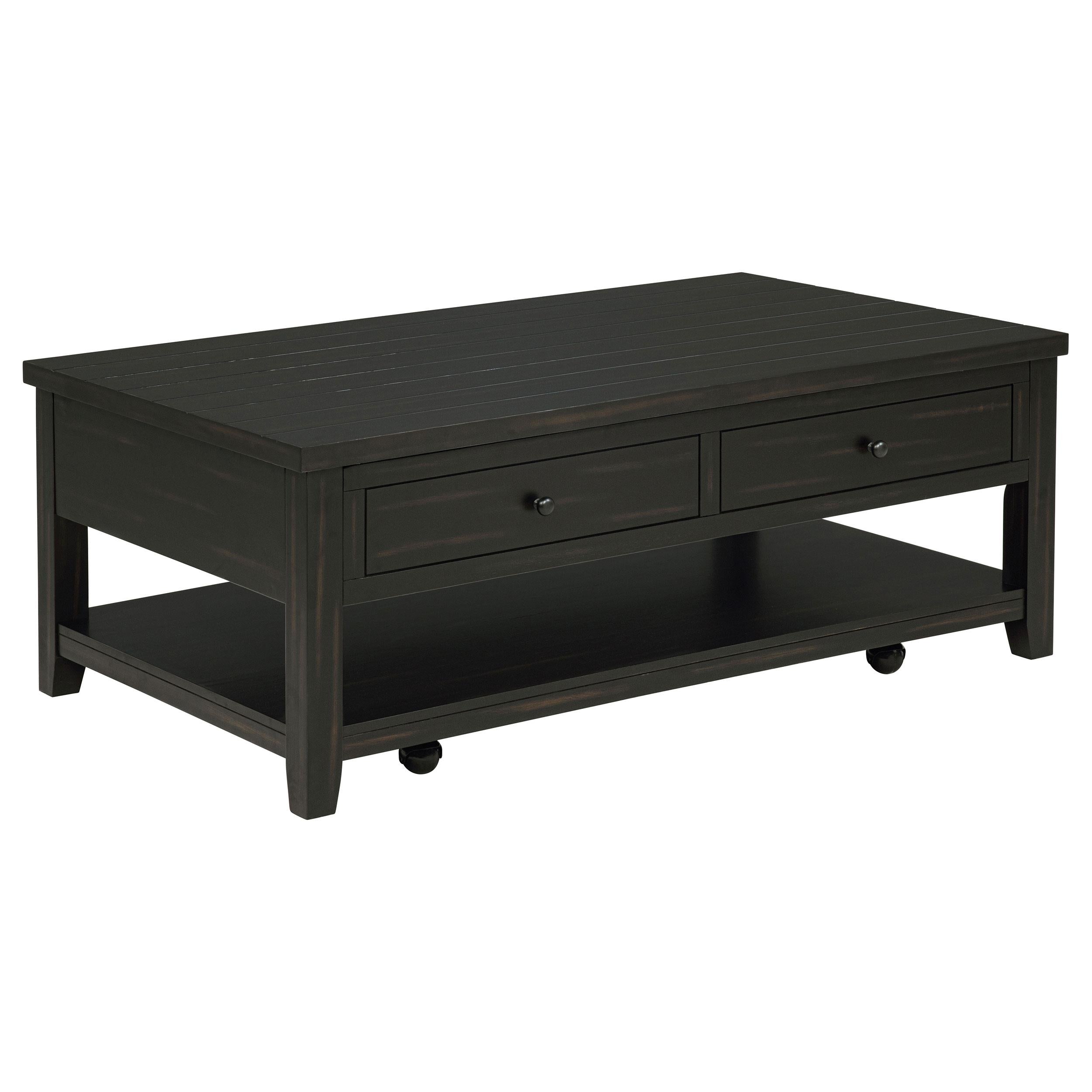  Coaster Furniture Payne 710565 48-inch Mobile Lift Top Coffee Table - Distressed Java IMAGE 1
