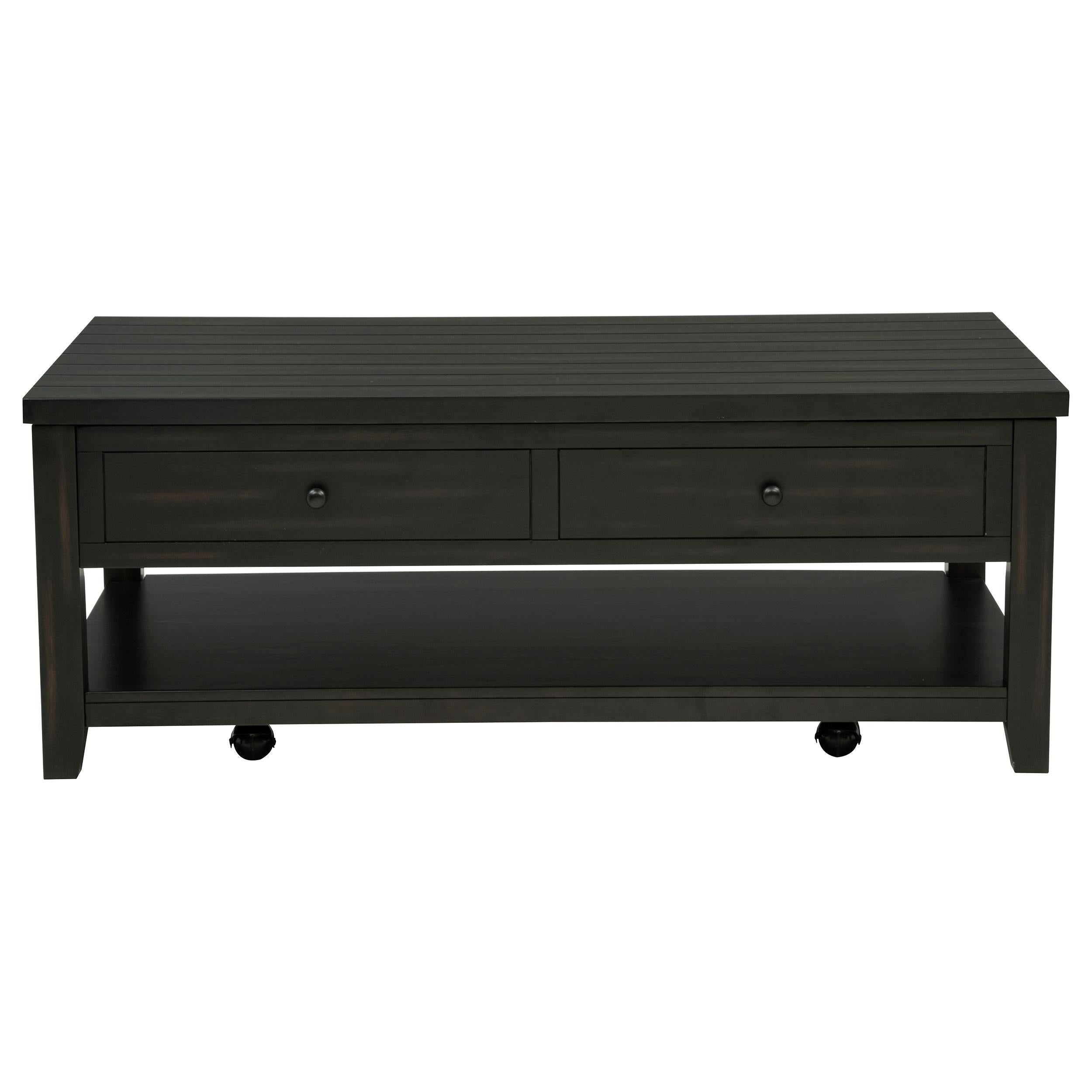  Coaster Furniture Payne 710565 48-inch Mobile Lift Top Coffee Table - Distressed Java IMAGE 4