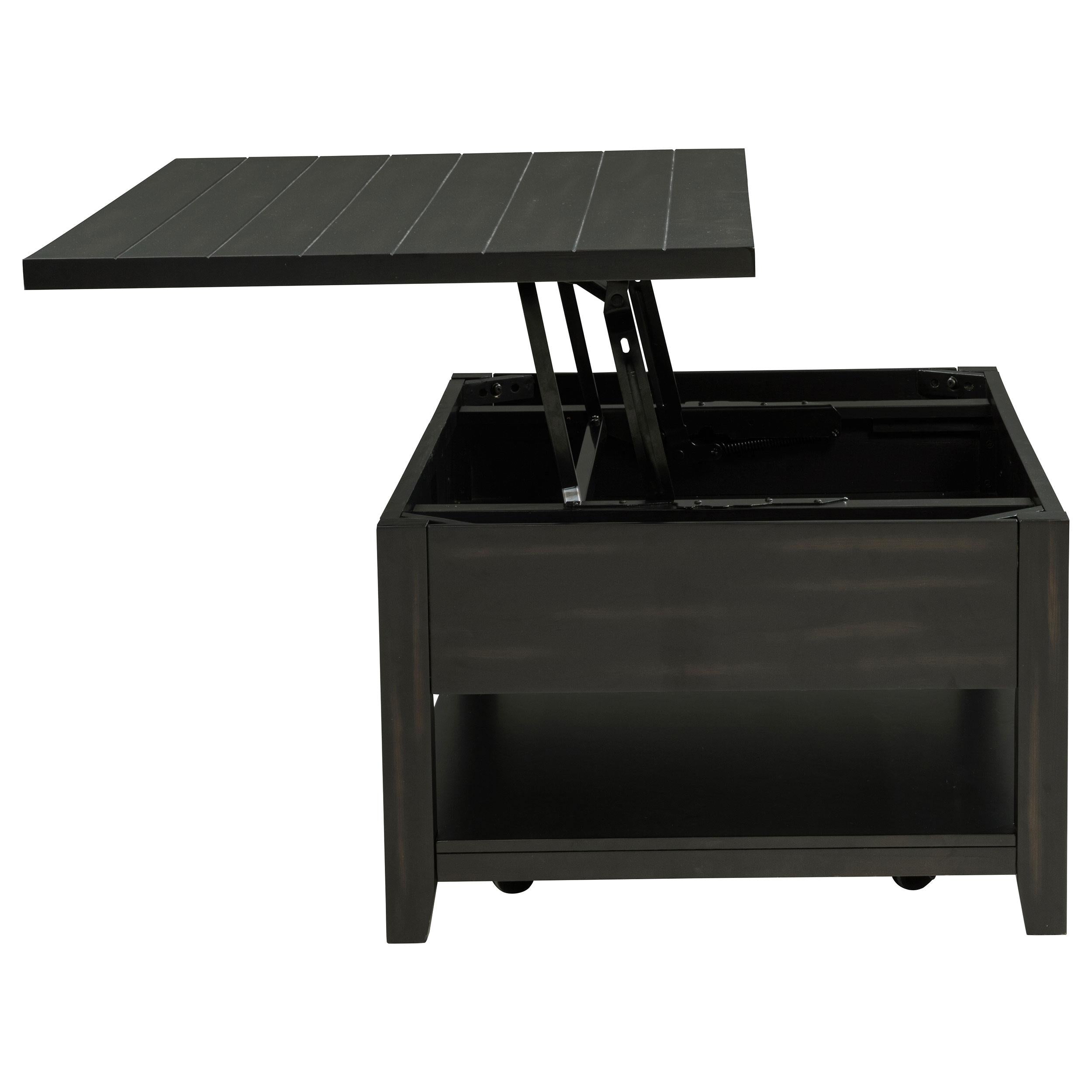 Coaster Furniture Payne 710565 48-inch Mobile Lift Top Coffee Table - Distressed Java IMAGE 5