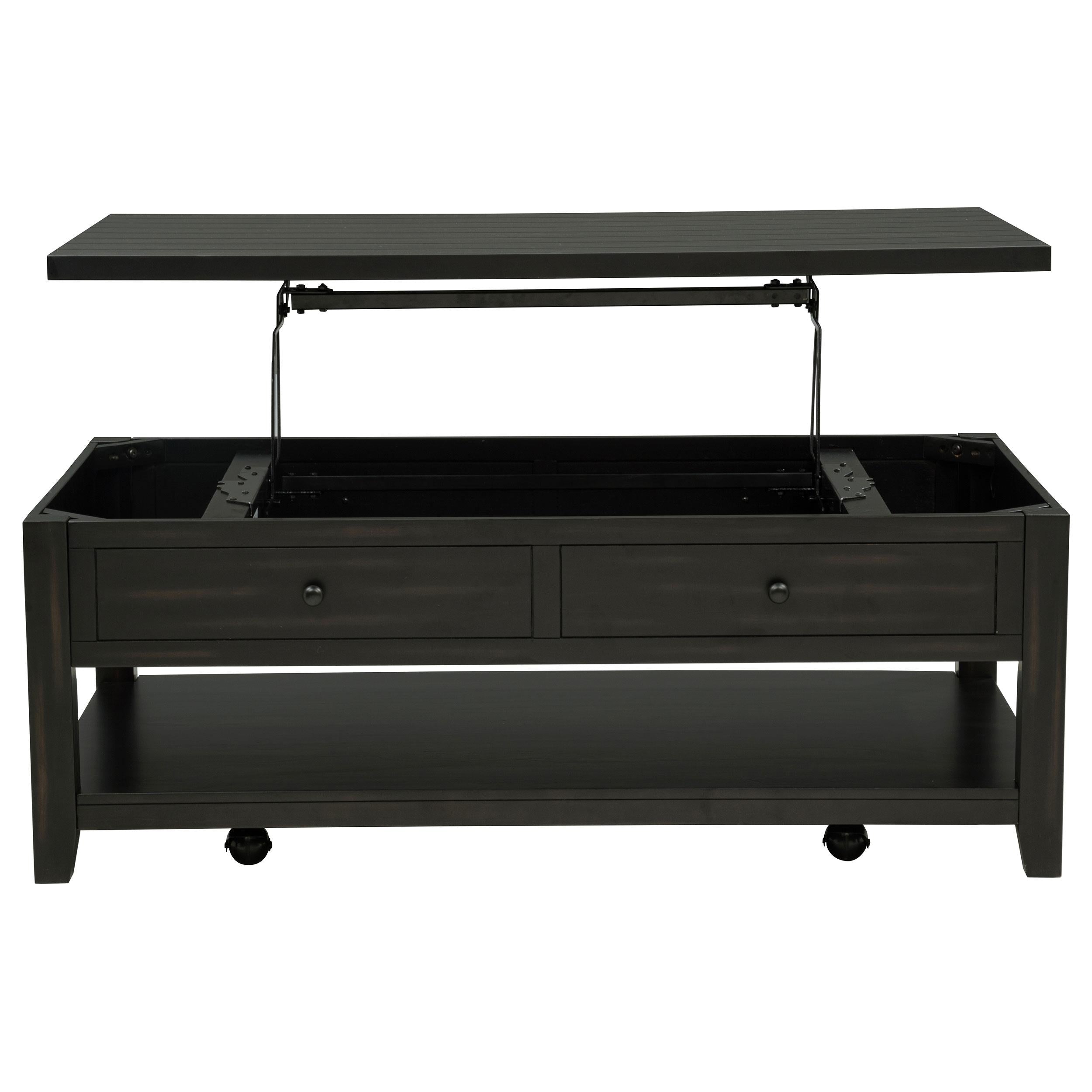  Coaster Furniture Payne 710565 48-inch Mobile Lift Top Coffee Table - Distressed Java IMAGE 7