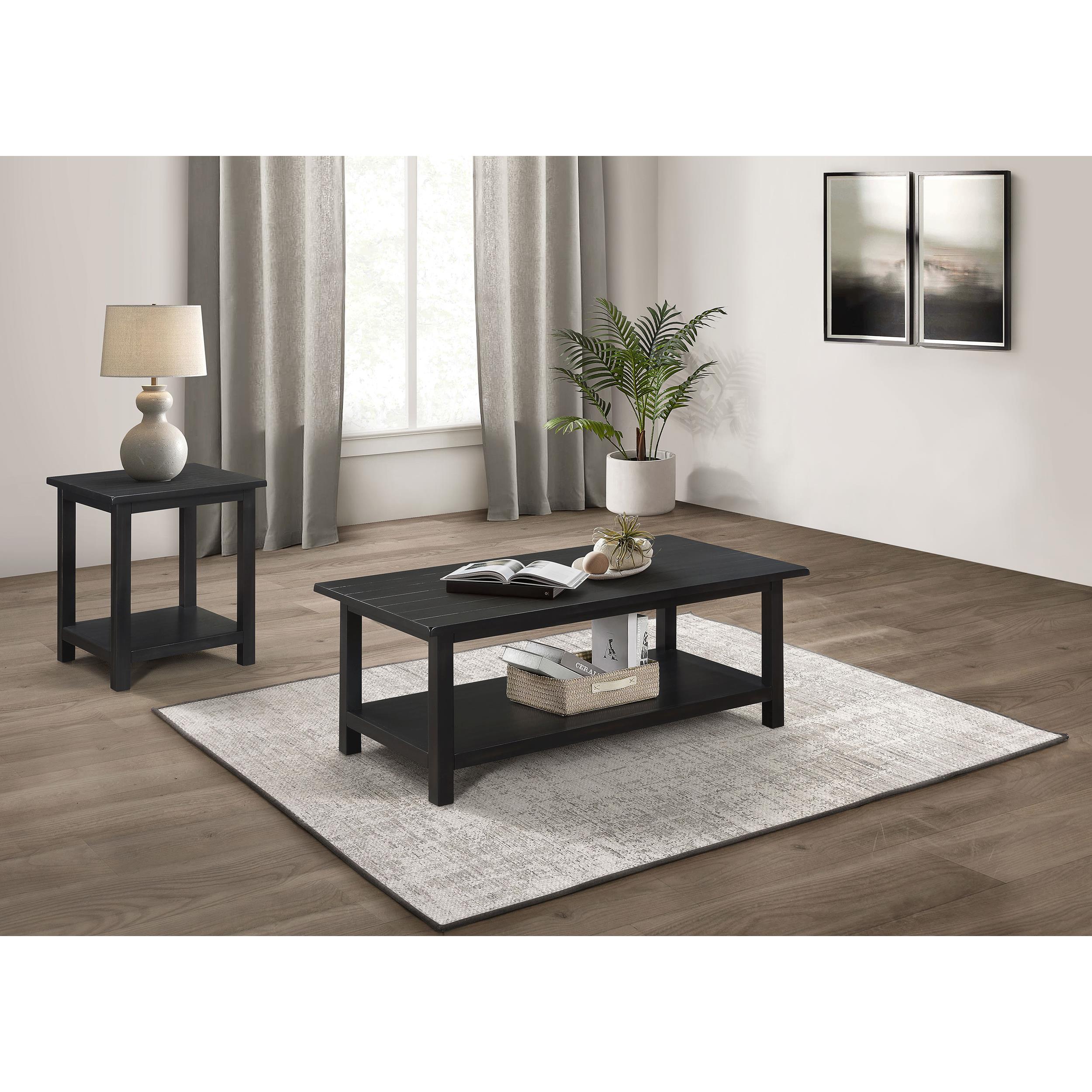  Coaster Furniture Payne 710568-S2A 2-piece Coffee and End Table Set - Distressed Java IMAGE 2