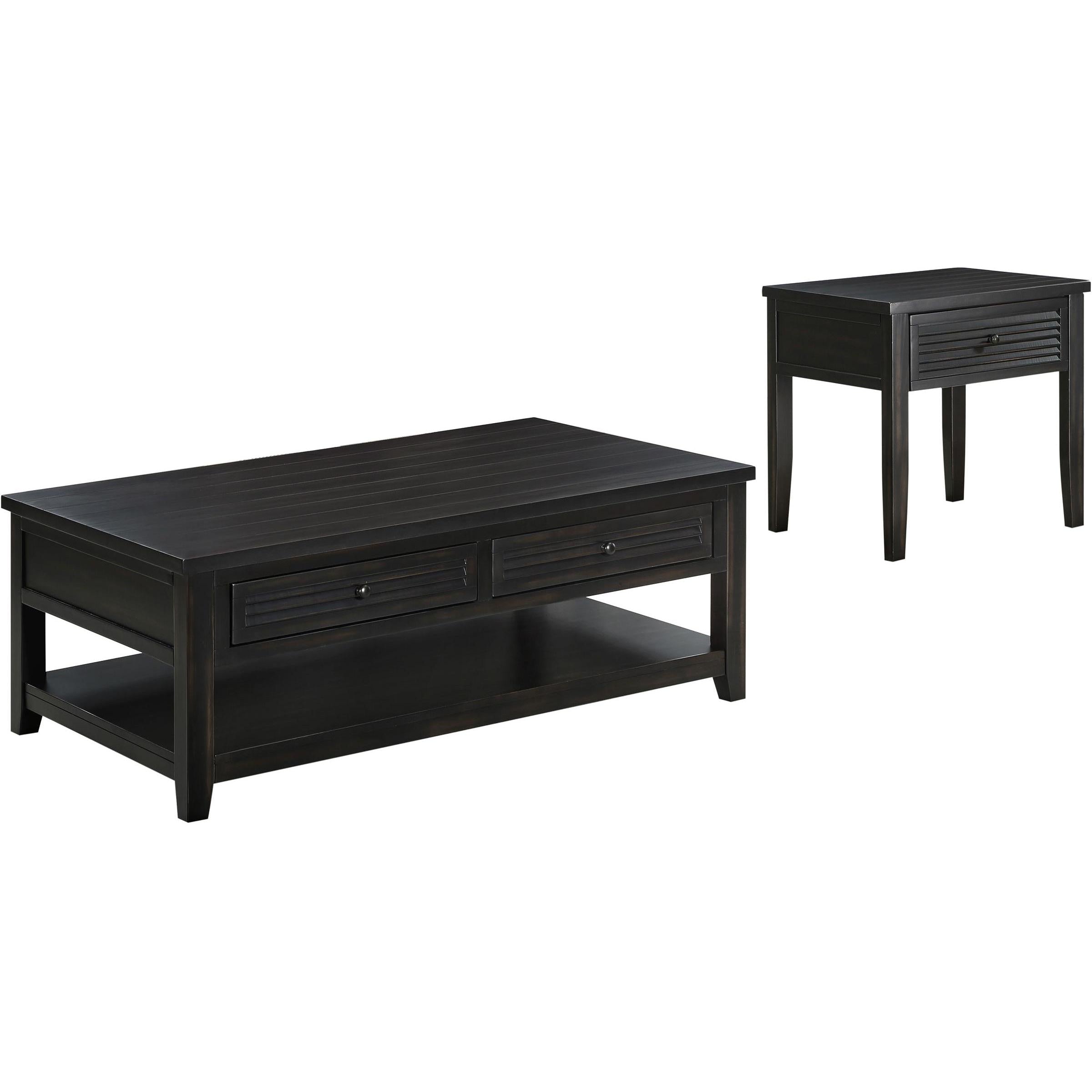  Coaster Furniture Concord 710578-S2 2-piece Coffee and End Table Set - Distressed Java IMAGE 2