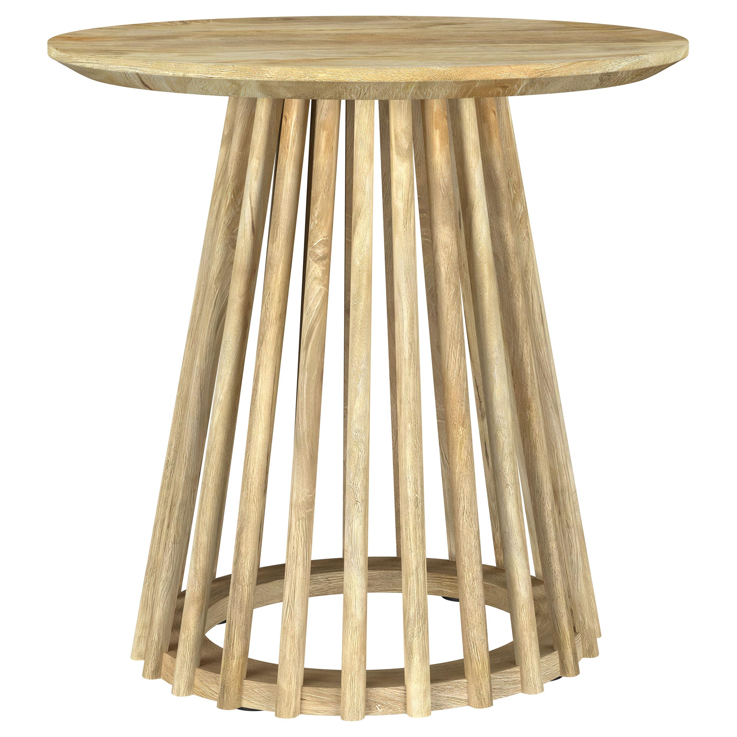  Coaster Furniture Touhy 710608-S2 2-piece Round Coffee and End Table Set - Natural Mango IMAGE 8