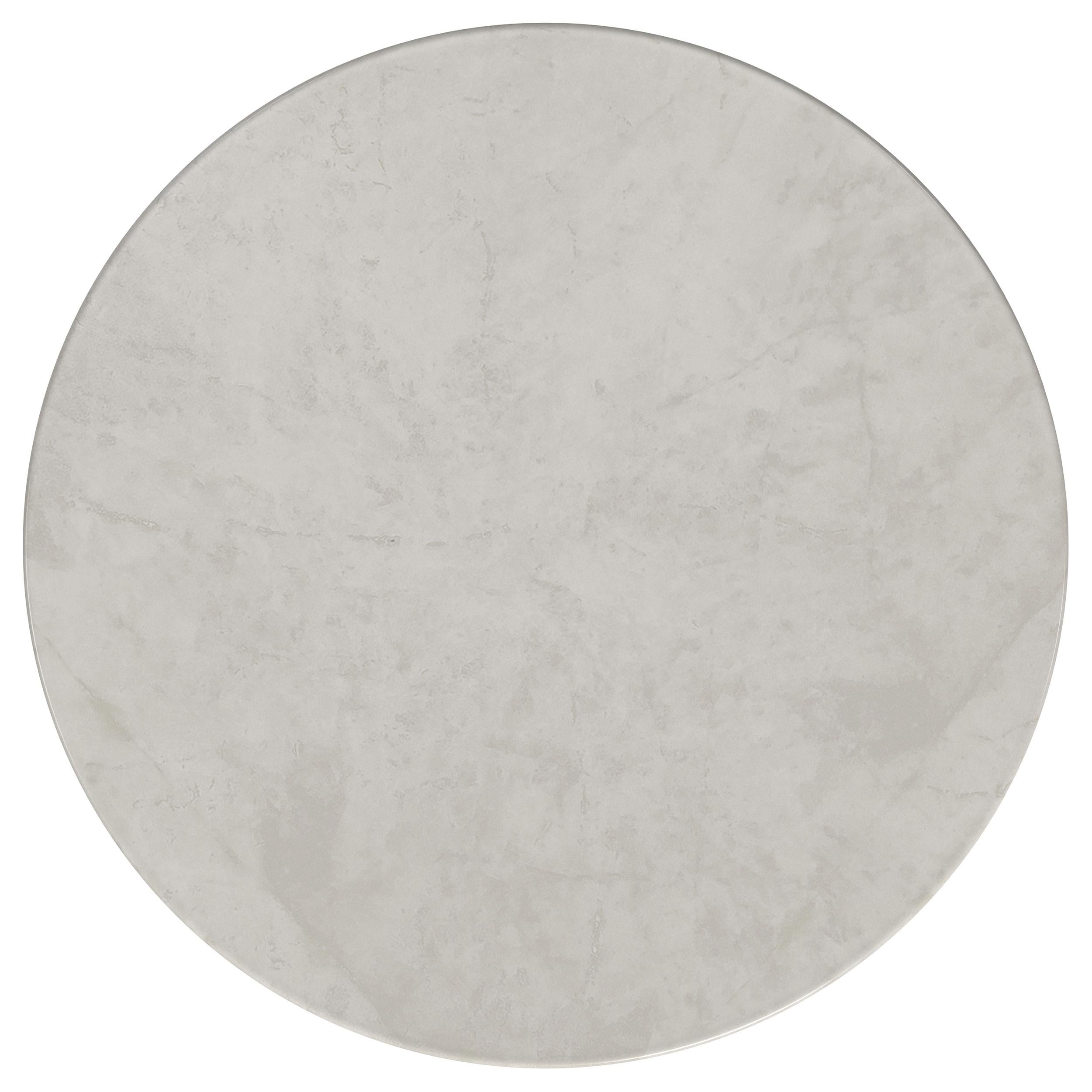  Coaster Furniture Hermas 710738 Round Genuine Marble Top Metal Coffee Table - White IMAGE 5