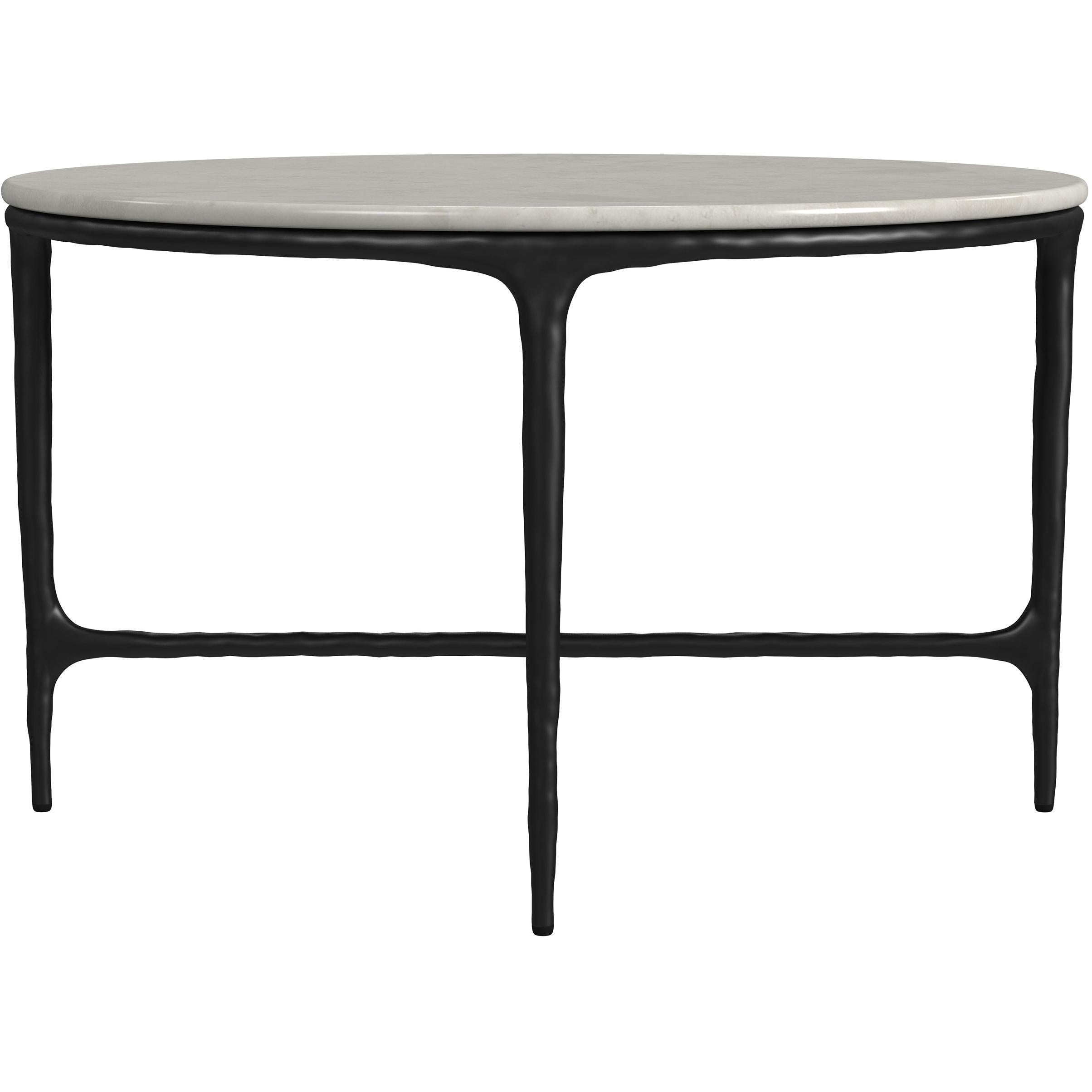  Coaster Furniture Hermas 710738-S2 2-piece Round Marble Coffee and End Table Set - White IMAGE 11