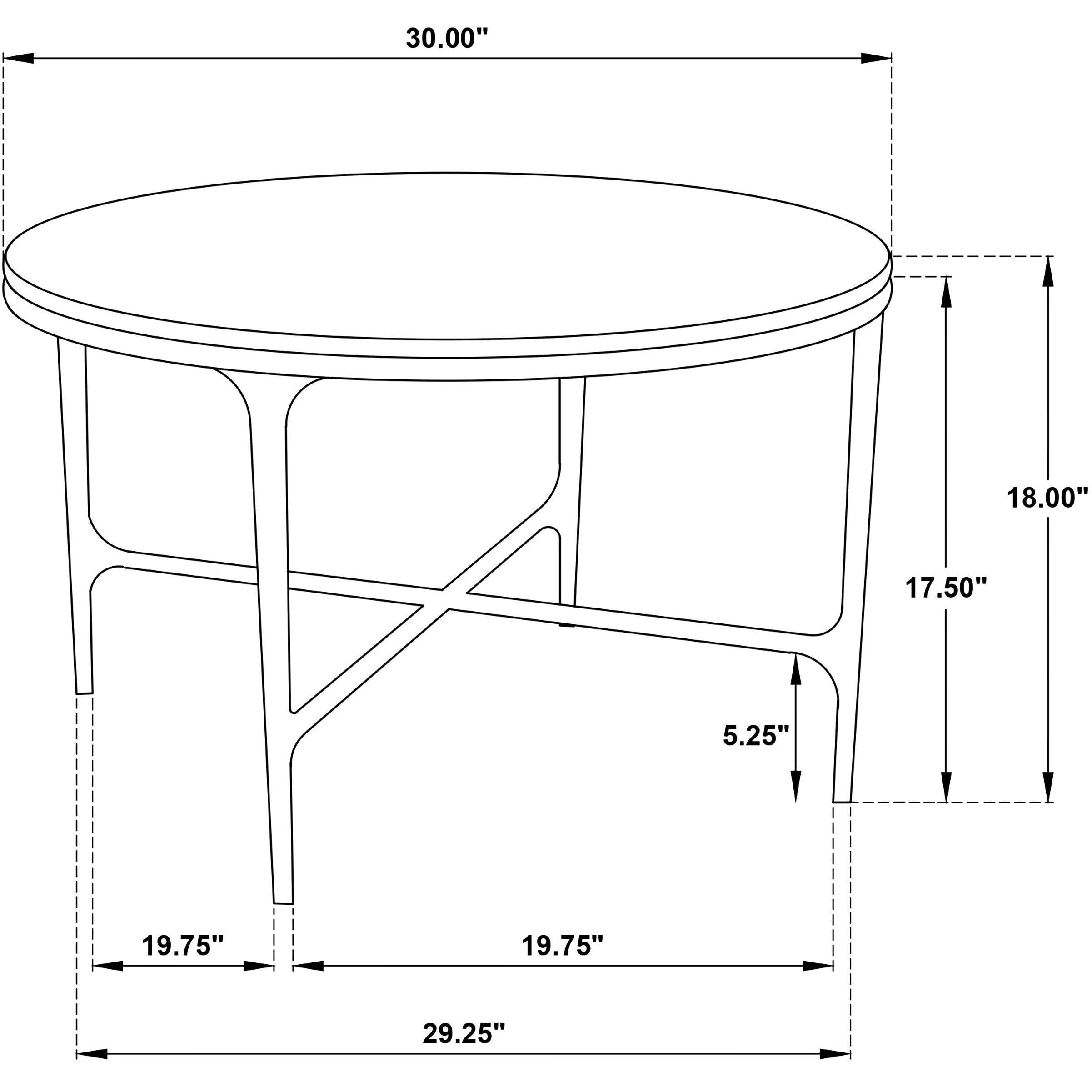  Coaster Furniture Hermas 710738-S2 2-piece Round Marble Coffee and End Table Set - White IMAGE 14