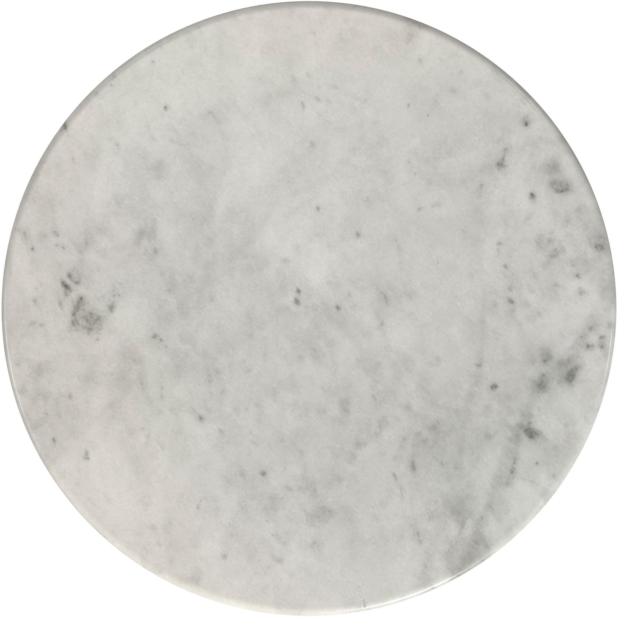  Coaster Furniture Hermas 710738-S2 2-piece Round Marble Coffee and End Table Set - White IMAGE 7