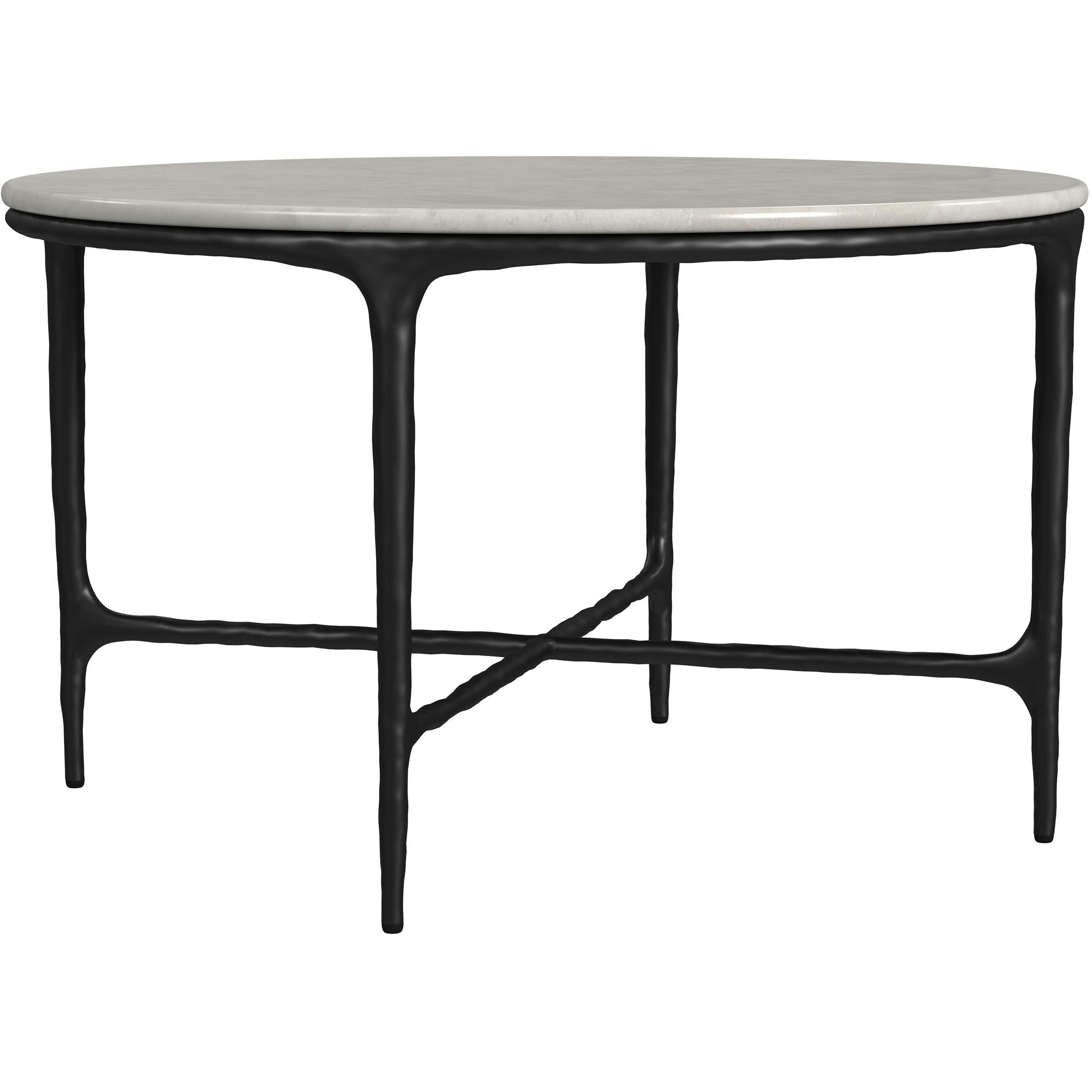  Coaster Furniture Hermas 710738-S2 2-piece Round Marble Coffee and End Table Set - White IMAGE 8