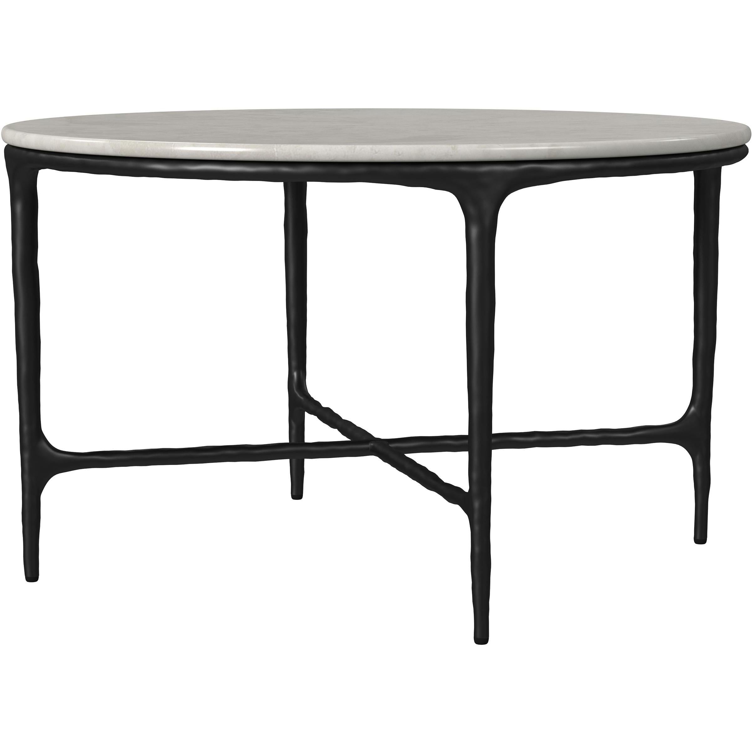  Coaster Furniture Hermas 710738-S3 3-piece Round Marble Coffee and End Table Set - White IMAGE 10