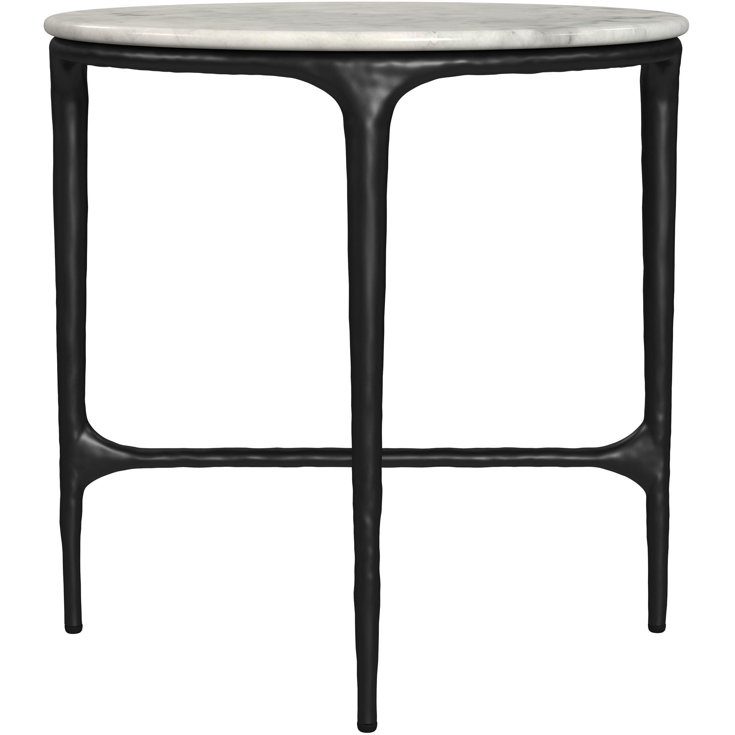  Coaster Furniture Hermas 710738-S3 3-piece Round Marble Coffee and End Table Set - White IMAGE 6
