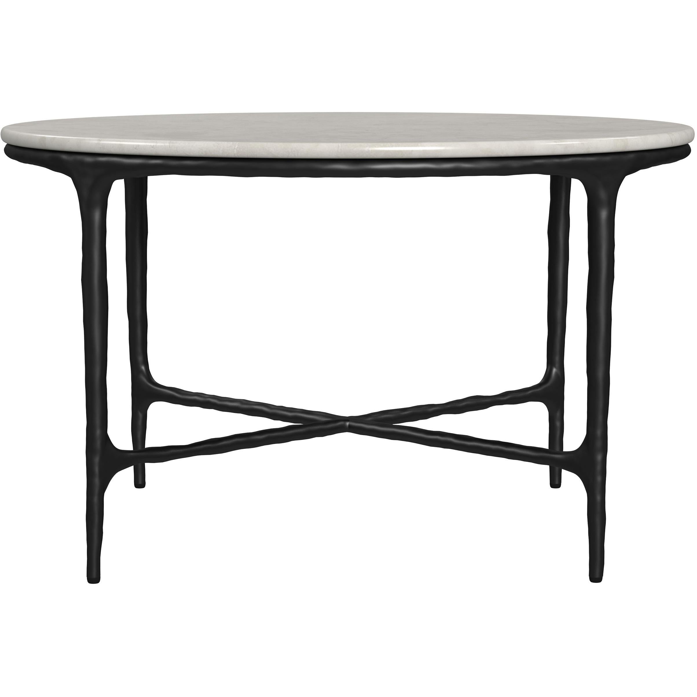  Coaster Furniture Hermas 710738-S3 3-piece Round Marble Coffee and End Table Set - White IMAGE 9