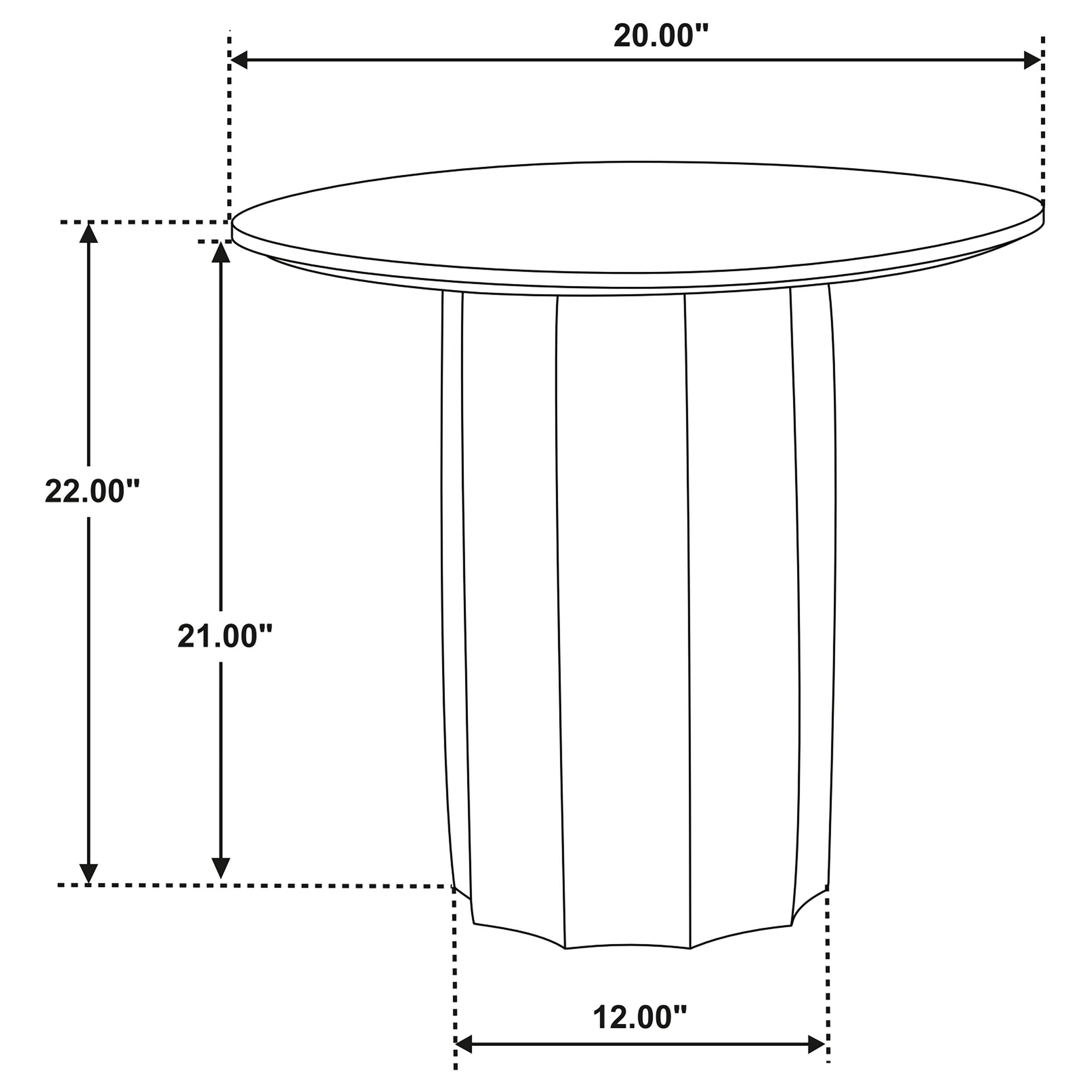  Coaster Furniture Cayenne 710777 Solid Mango Wood Accent End Table - Walnut IMAGE 4