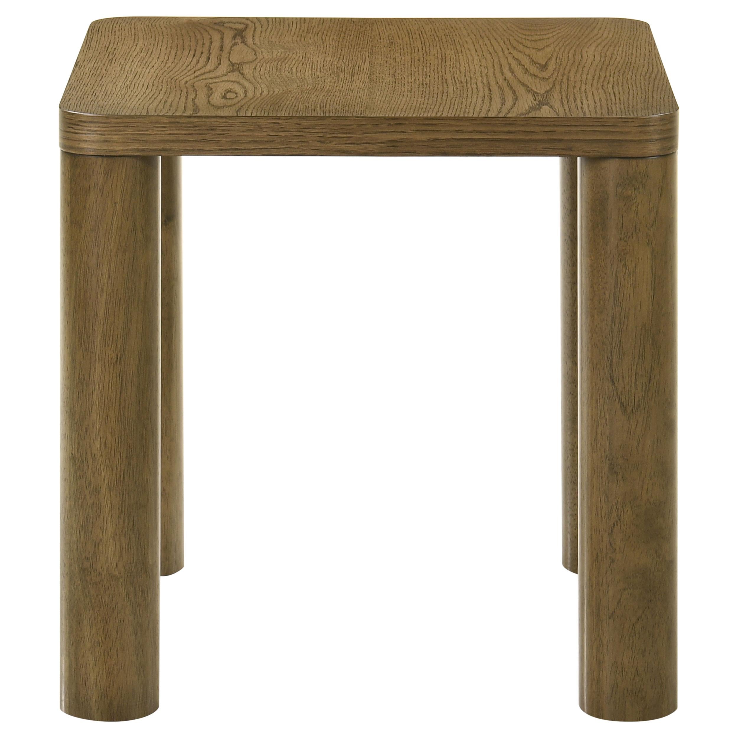  Coaster Furniture Castlewood 710857 Engineered Wood Accent End Table - Brown Oak IMAGE 1