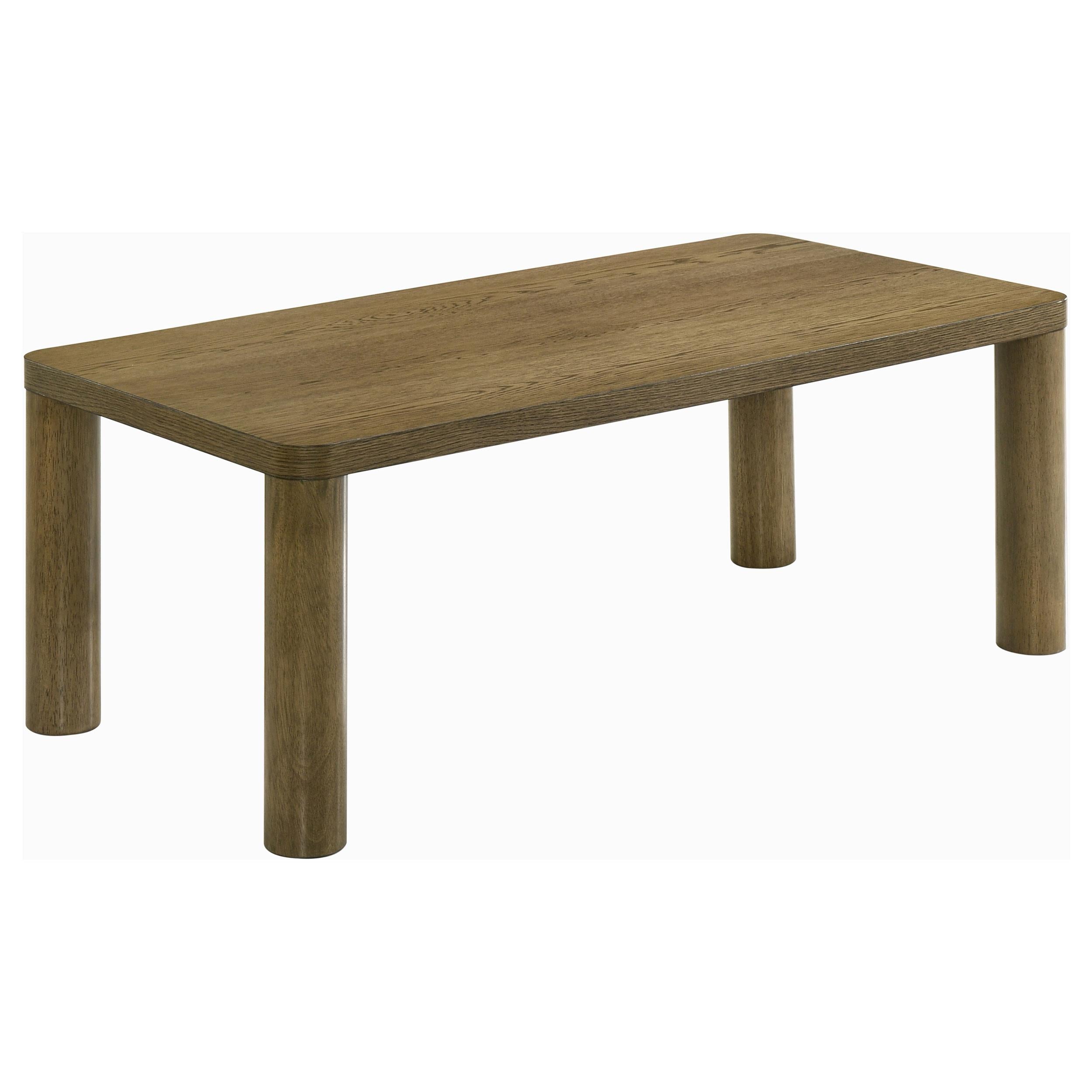  Coaster Furniture Castlewood 710858-S3 3-piece Cocktail Coffee Table Set - Brown Oak IMAGE 5