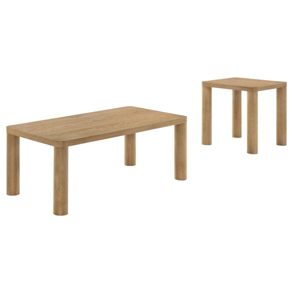 Coaster Furniture Castlewood 710868-S2 2-piece Cocktail Coffee Table Set - Light Oak