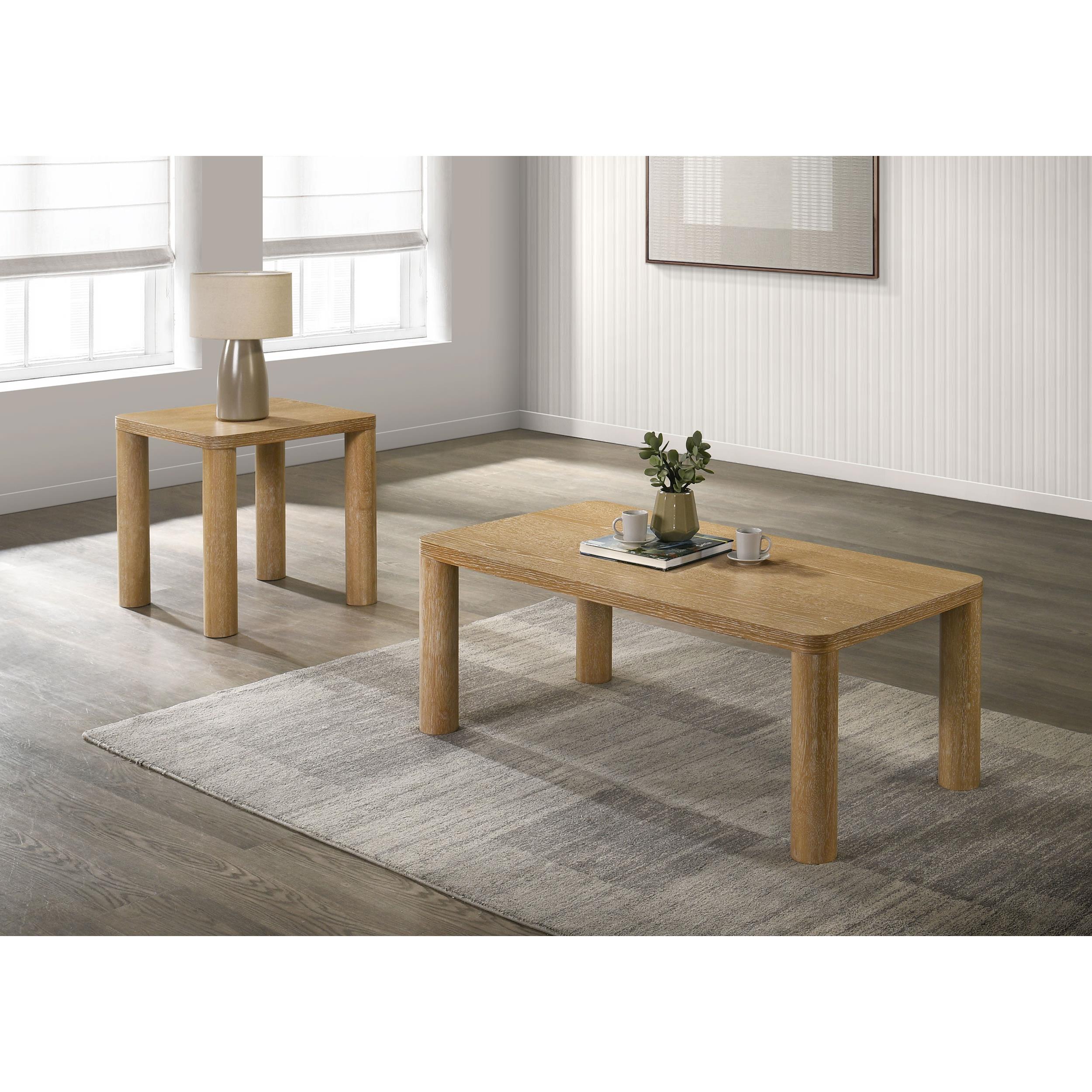  Coaster Furniture Castlewood 710868-S2 2-piece Cocktail Coffee Table Set - Light Oak IMAGE 2