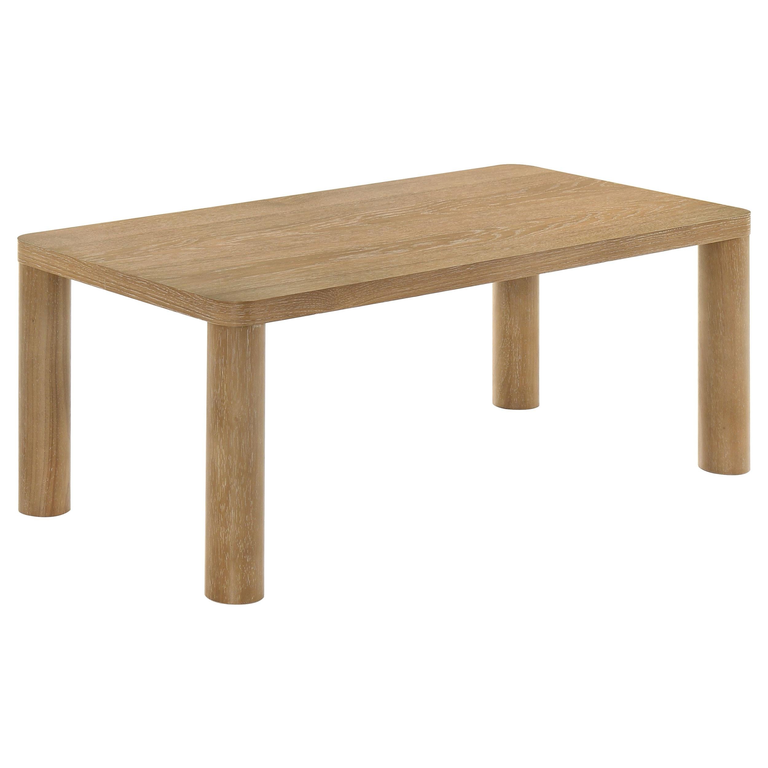  Coaster Furniture Castlewood 710868-S3 3-piece Cocktail Coffee Table Set - Light Oak IMAGE 5