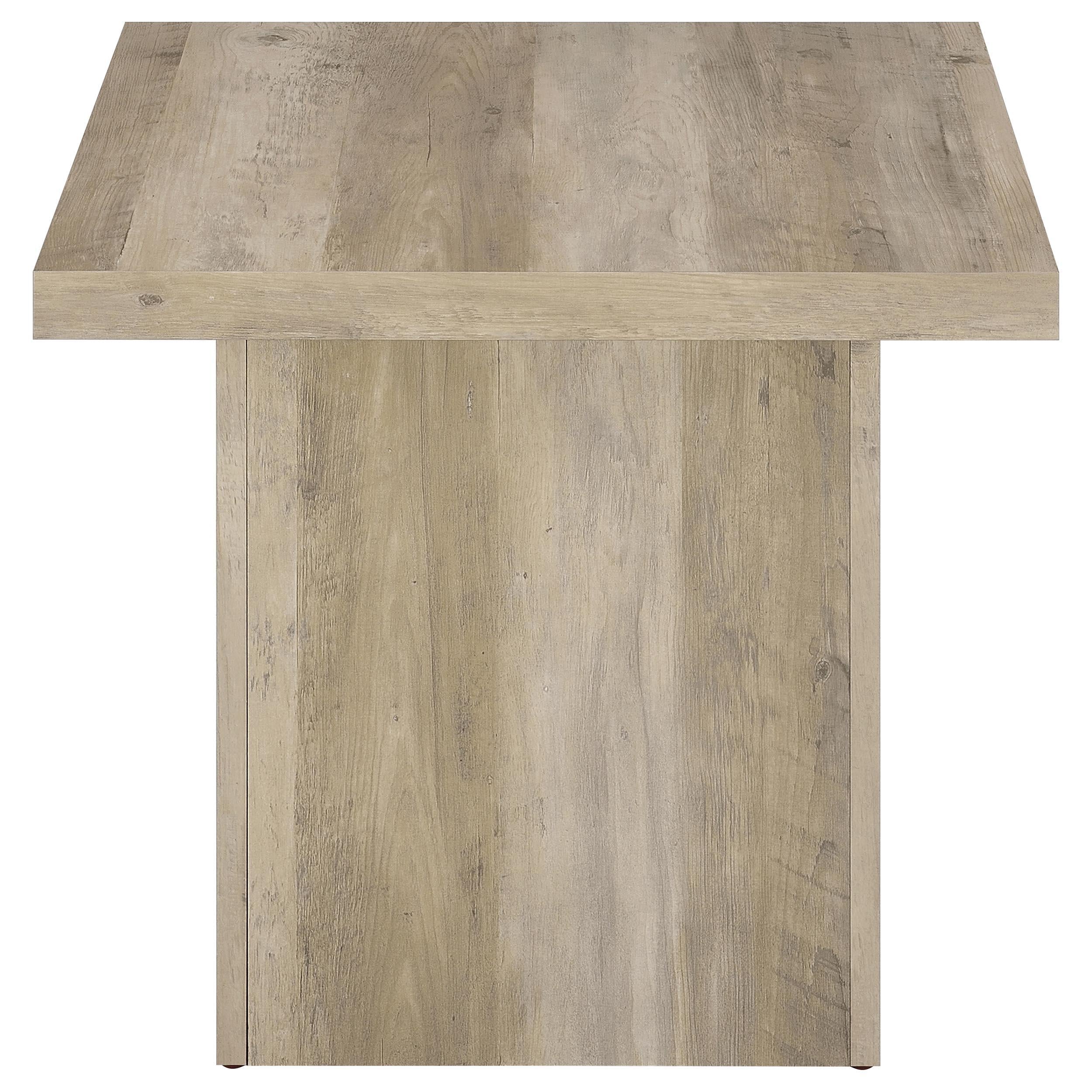  Coaster Furniture Devar 710877 Square Engineered Wood End Table - Distressed Pine IMAGE 5
