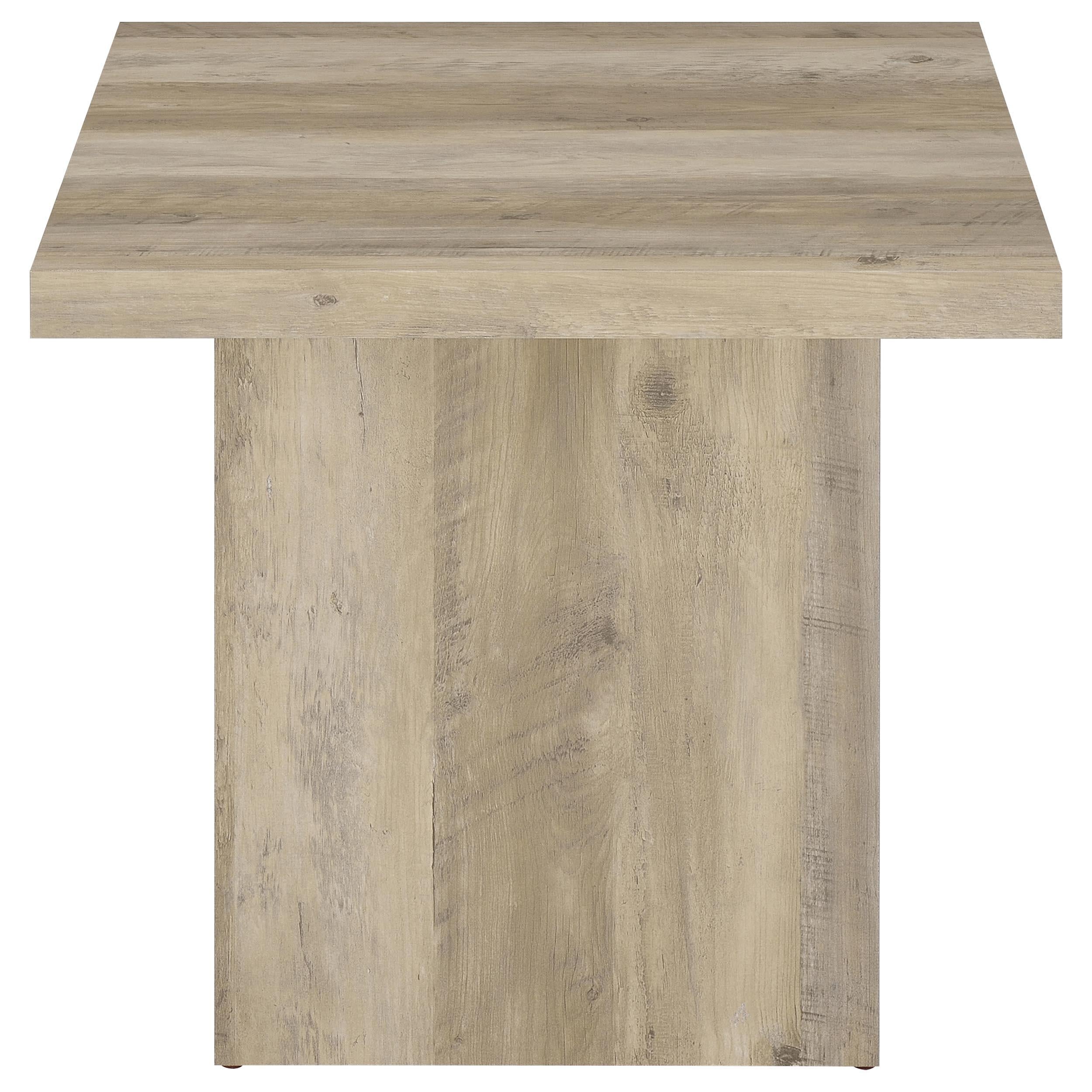 Coaster Furniture Devar 710877 Square Engineered Wood End Table - Distressed Pine IMAGE 7