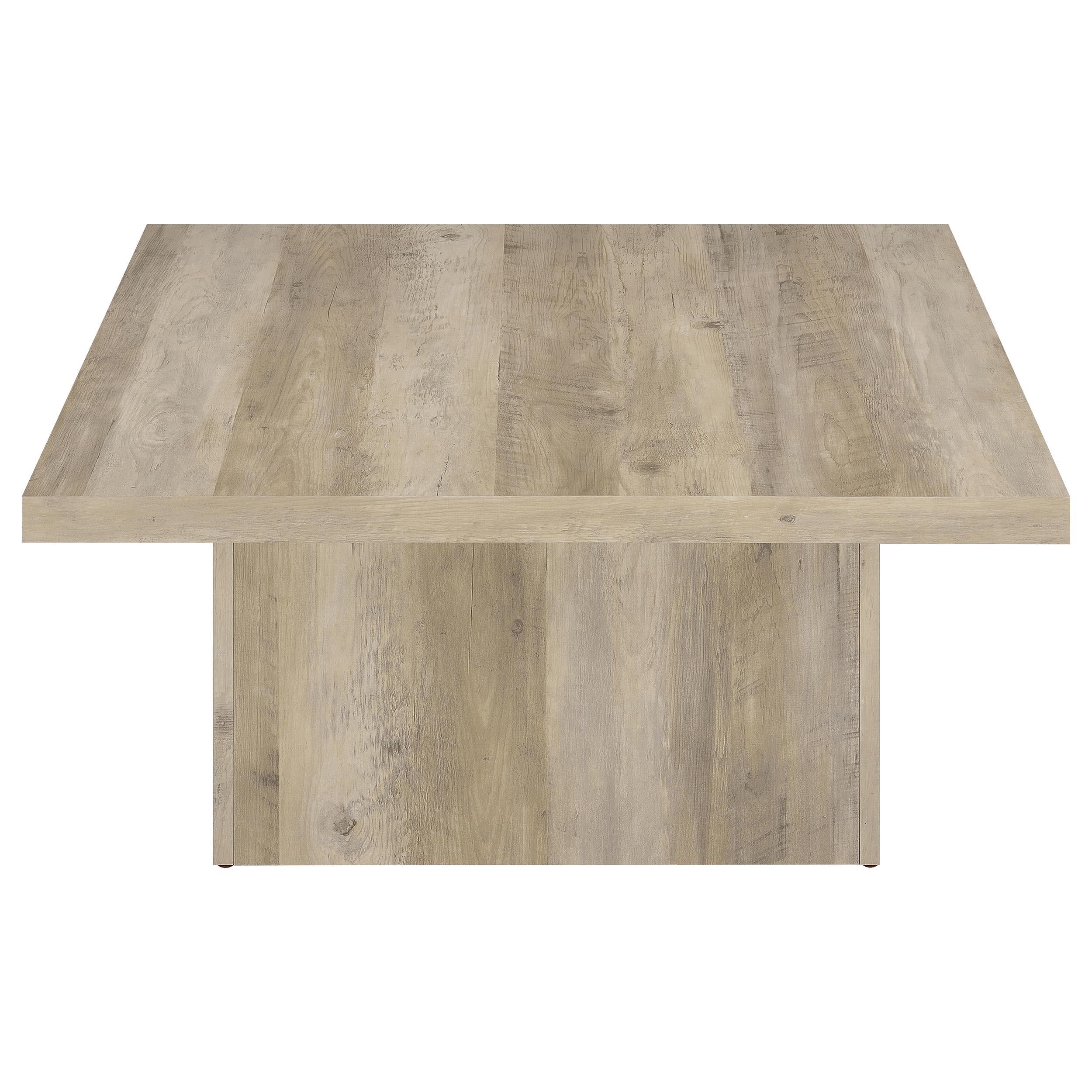  Coaster Furniture Devar 710878 Square Engineered Wood Coffee Table - Distressed Pine IMAGE 6