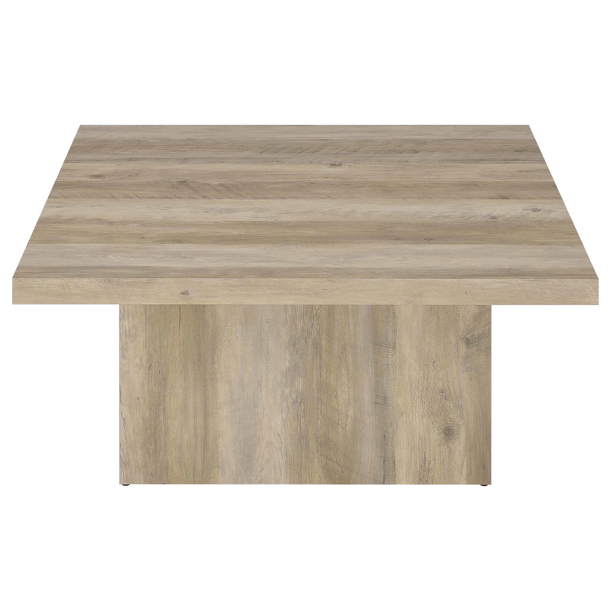  Coaster Furniture Devar 710878 Square Engineered Wood Coffee Table - Distressed Pine IMAGE 7