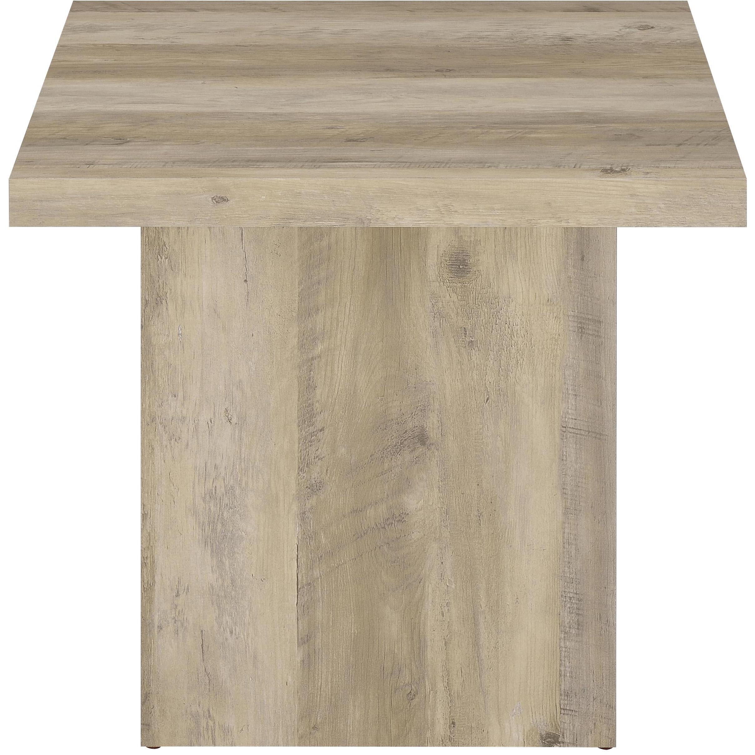  Coaster Furniture Devar 710878-S3 3-piece Square Coffee End Table Set - Distressed Pine IMAGE 4