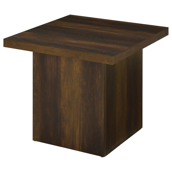Coaster Furniture Devar 710887 Square Engineered Wood End Table - Dark Pine