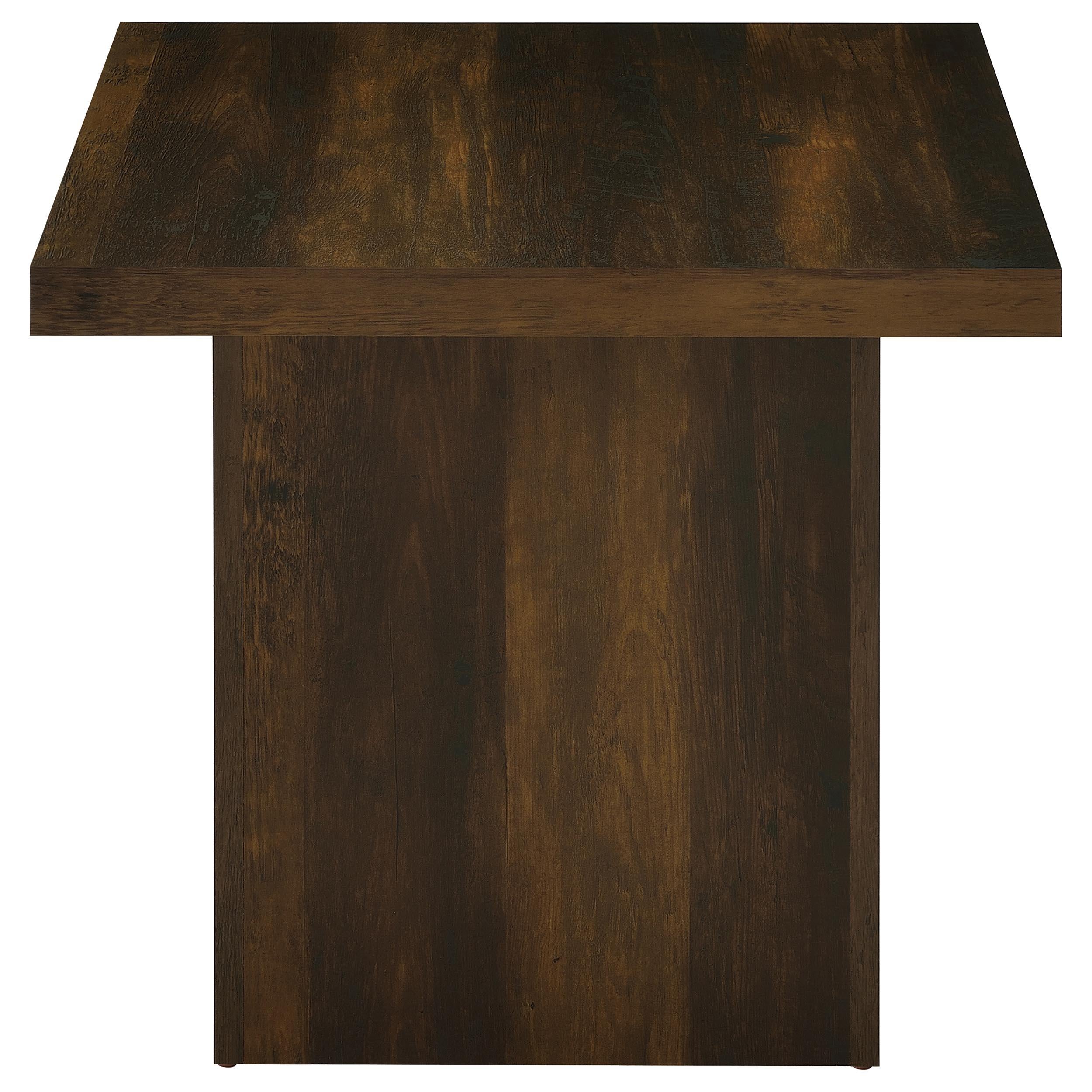  Coaster Furniture Devar 710887 Square Engineered Wood End Table - Dark Pine IMAGE 3