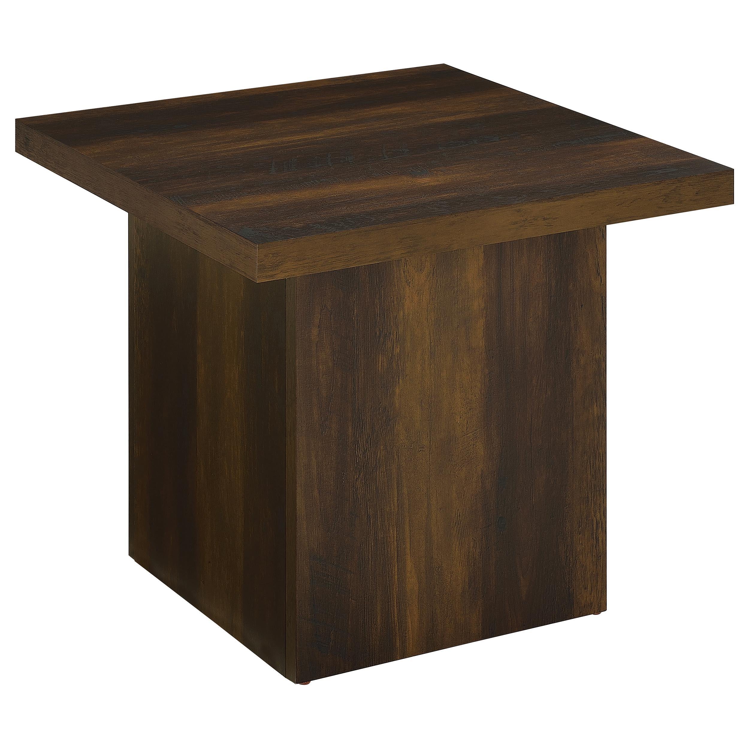  Coaster Furniture Devar 710887 Square Engineered Wood End Table - Dark Pine IMAGE 5