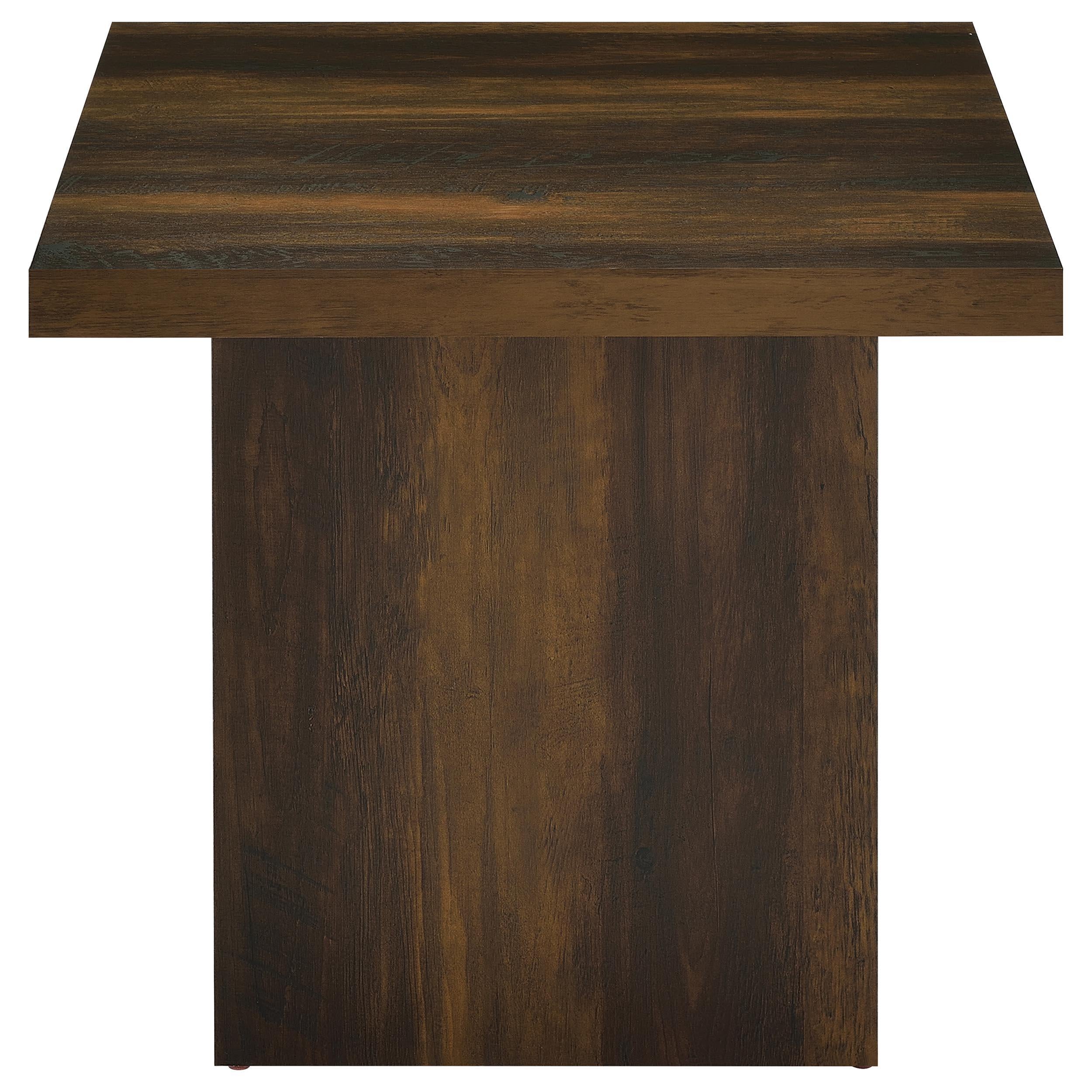  Coaster Furniture Devar 710887 Square Engineered Wood End Table - Dark Pine IMAGE 6