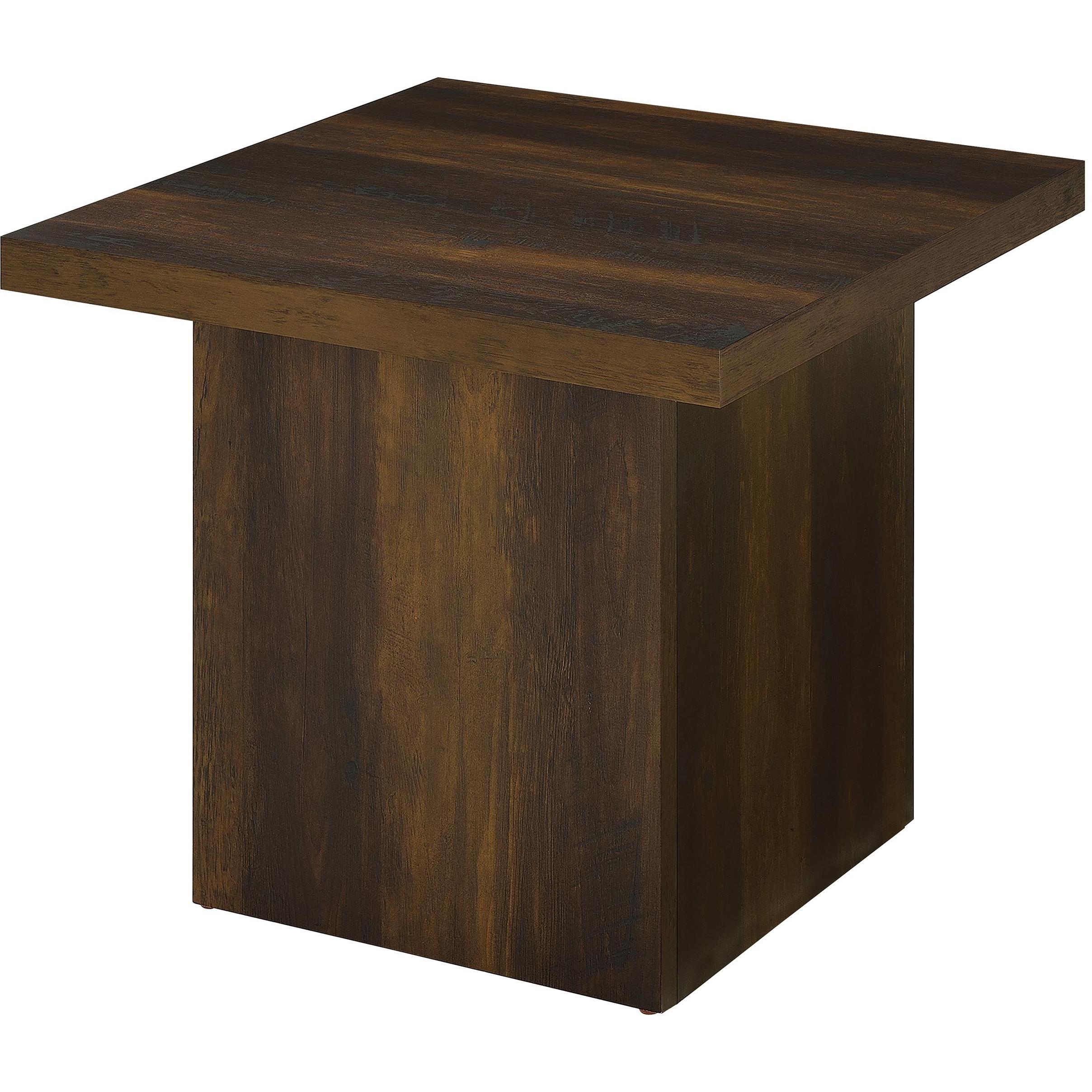  Coaster Furniture Devar 710888-S3 3-piece Square Coffee and End Table Set - Dark Pine IMAGE 5