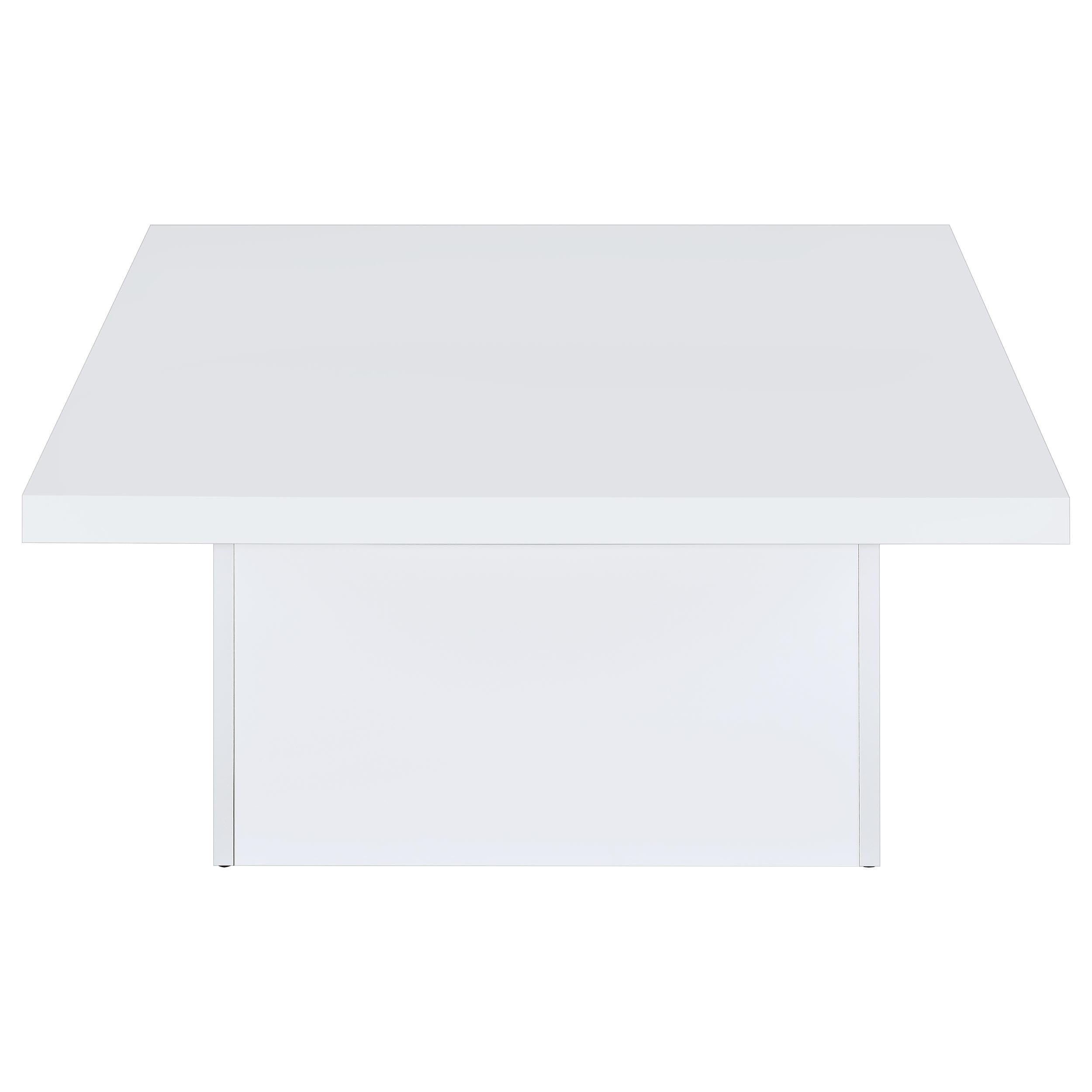  Coaster Furniture Devar 710898 Square Engineered Wood Coffee Table - White High Gloss IMAGE 7