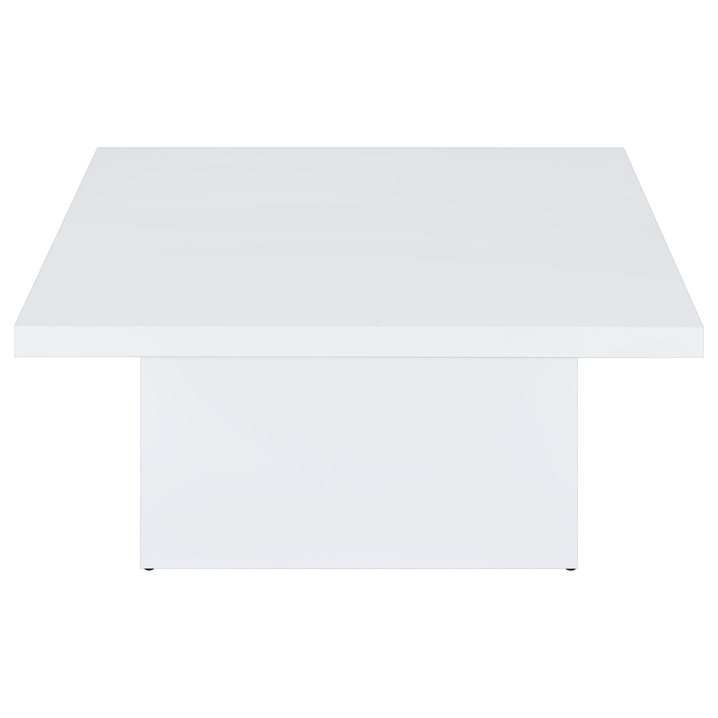  Coaster Furniture Devar 710898 Square Engineered Wood Coffee Table - White High Gloss IMAGE 8
