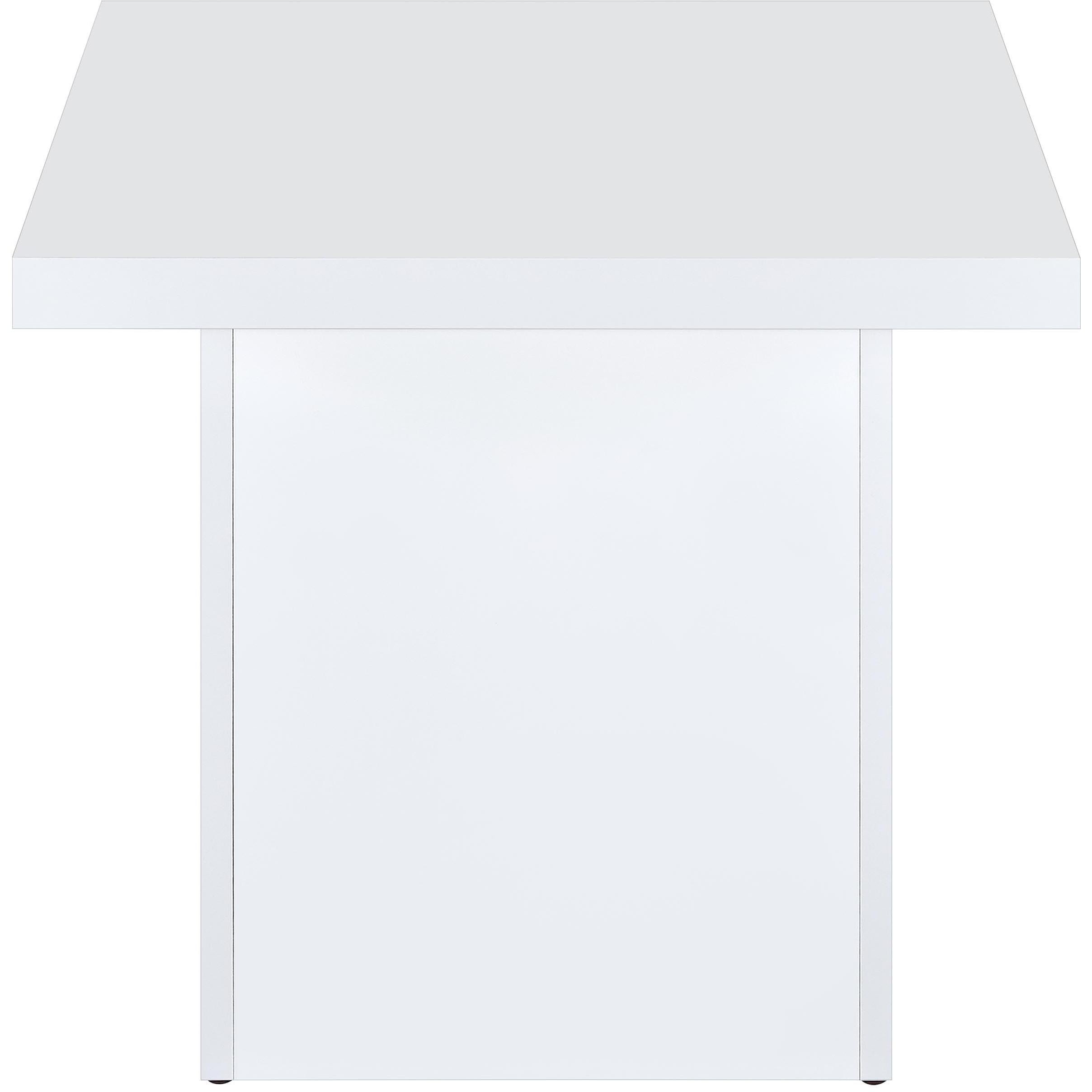  Coaster Furniture Devar 710898-S2 2-piece Square Coffee End Table Set - White High Gloss IMAGE 7