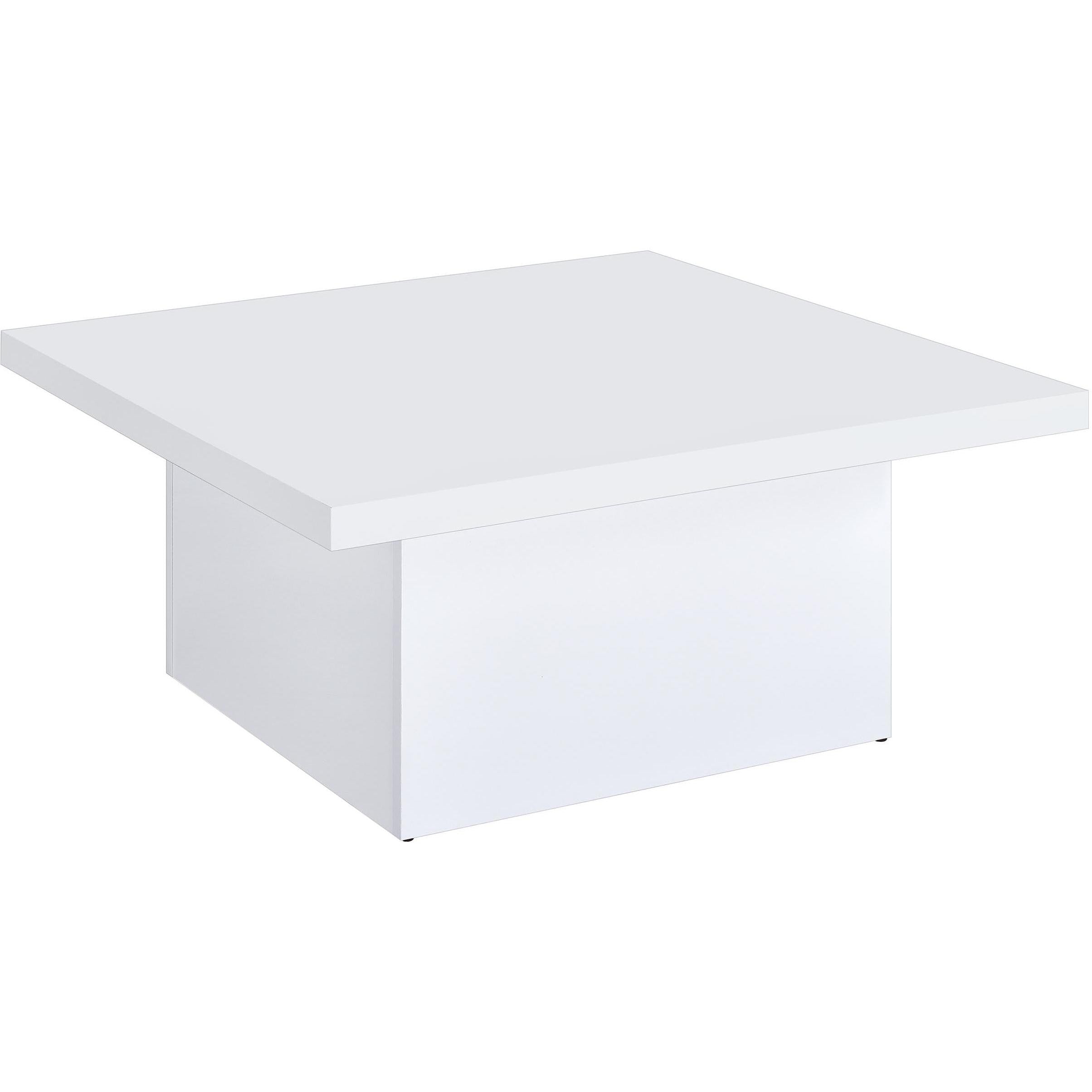  Coaster Furniture Devar 710898-S2 2-piece Square Coffee End Table Set - White High Gloss IMAGE 8