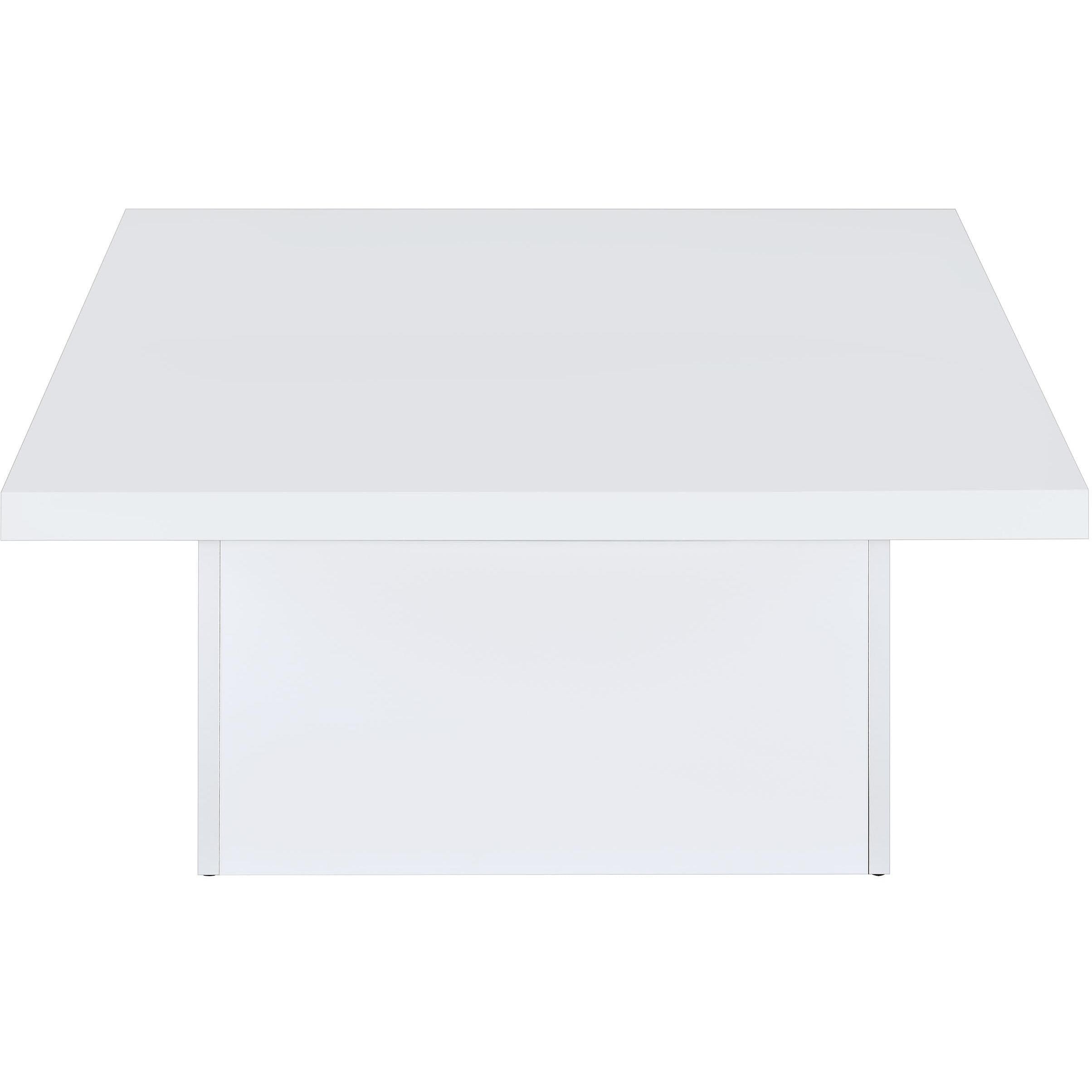  Coaster Furniture Devar 710898-S3 3-piece Square Coffee End Table Set - White High Gloss IMAGE 11