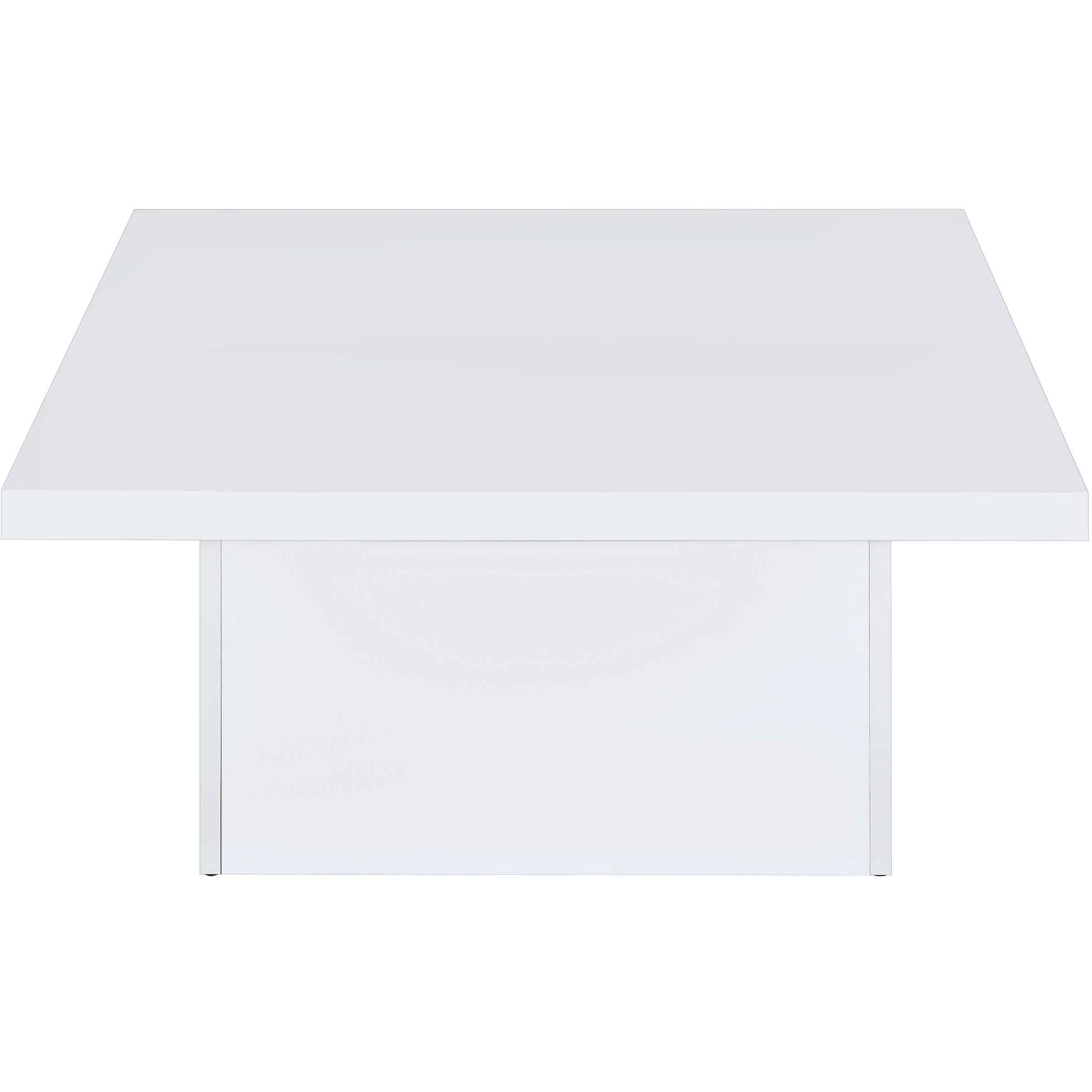  Coaster Furniture Devar 710898-S3 3-piece Square Coffee End Table Set - White High Gloss IMAGE 12