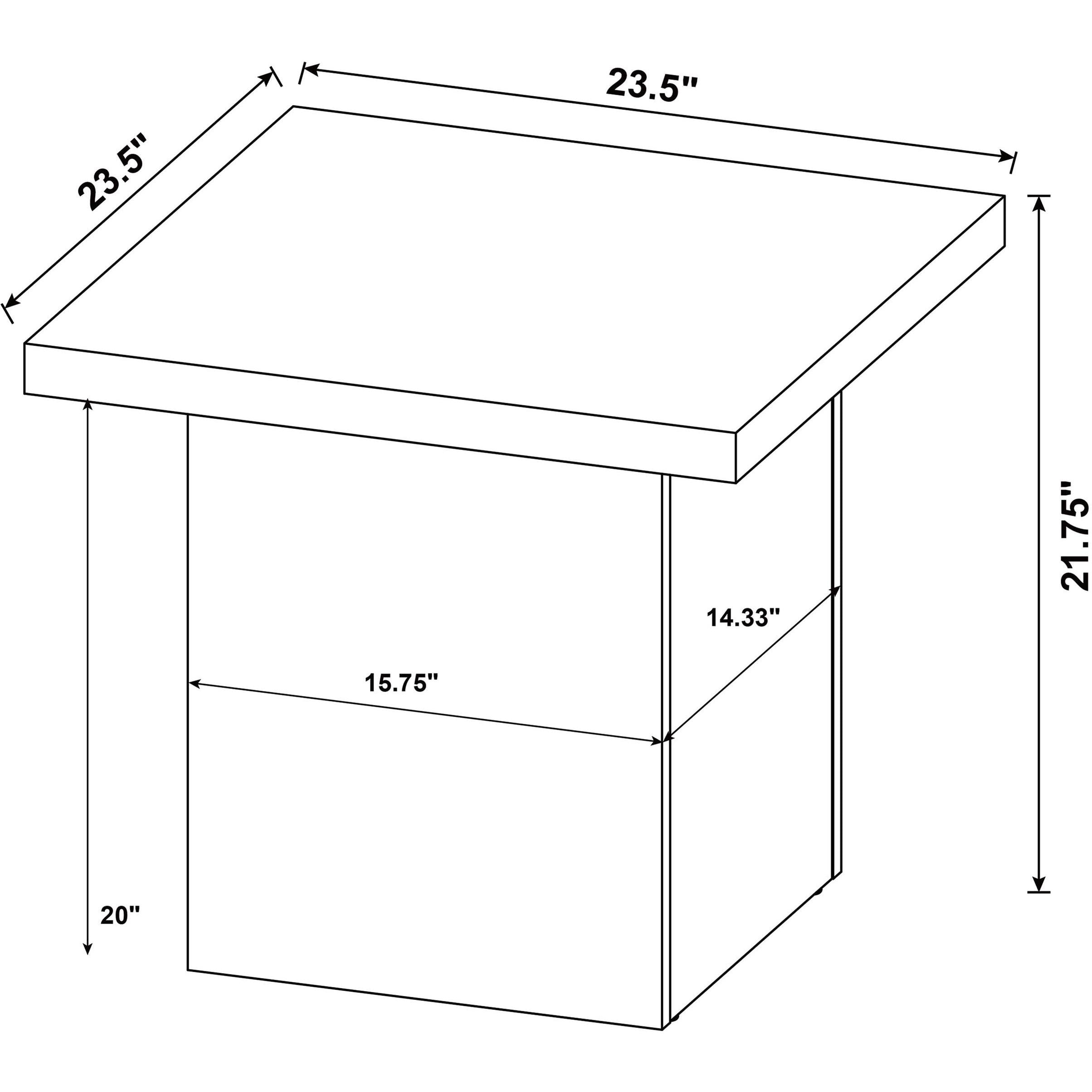  Coaster Furniture Devar 710898-S3 3-piece Square Coffee End Table Set - White High Gloss IMAGE 14