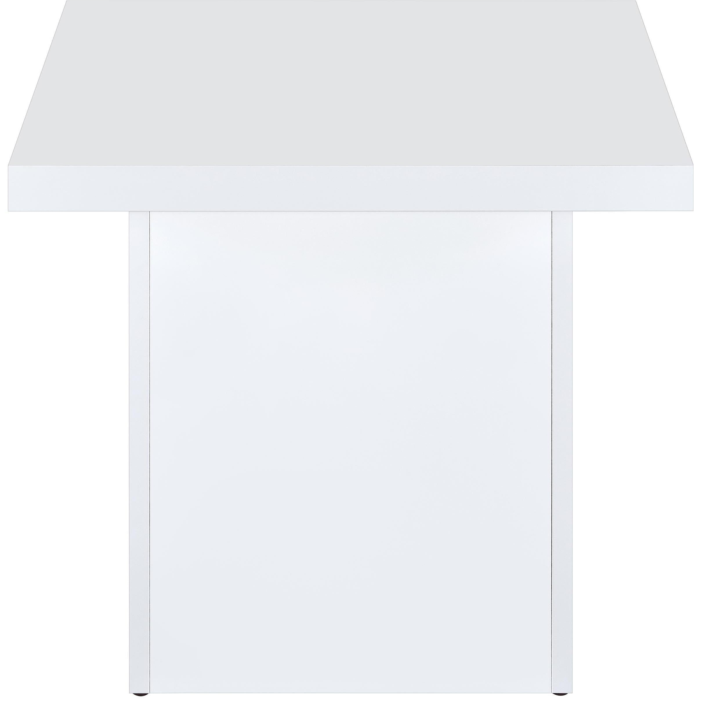  Coaster Furniture Devar 710898-S3 3-piece Square Coffee End Table Set - White High Gloss IMAGE 6