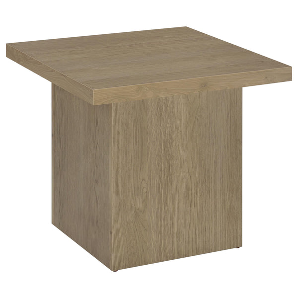 Coaster Furniture Devar 710917 Square Engineered Wood End Table - Latte