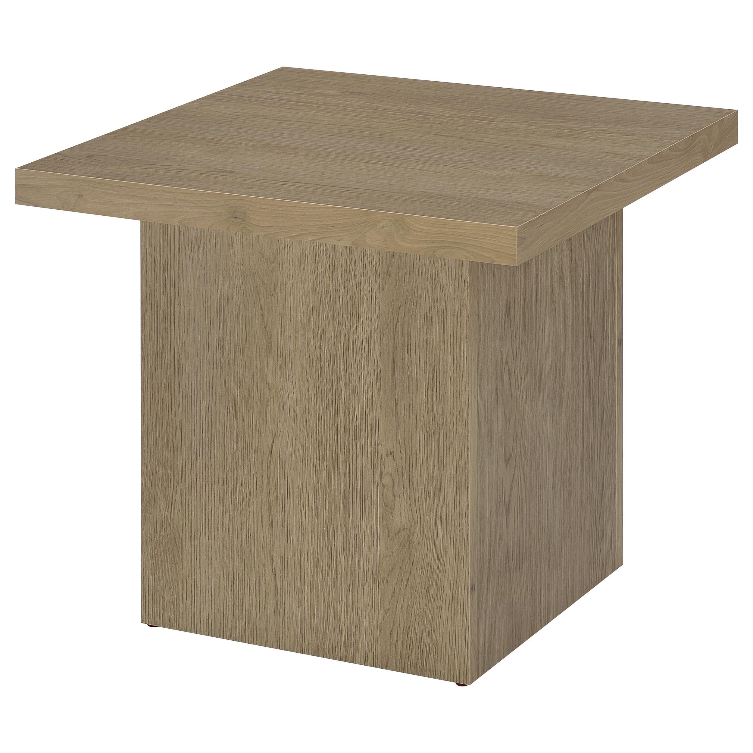  Coaster Furniture Devar 710917 Square Engineered Wood End Table - Latte IMAGE 2