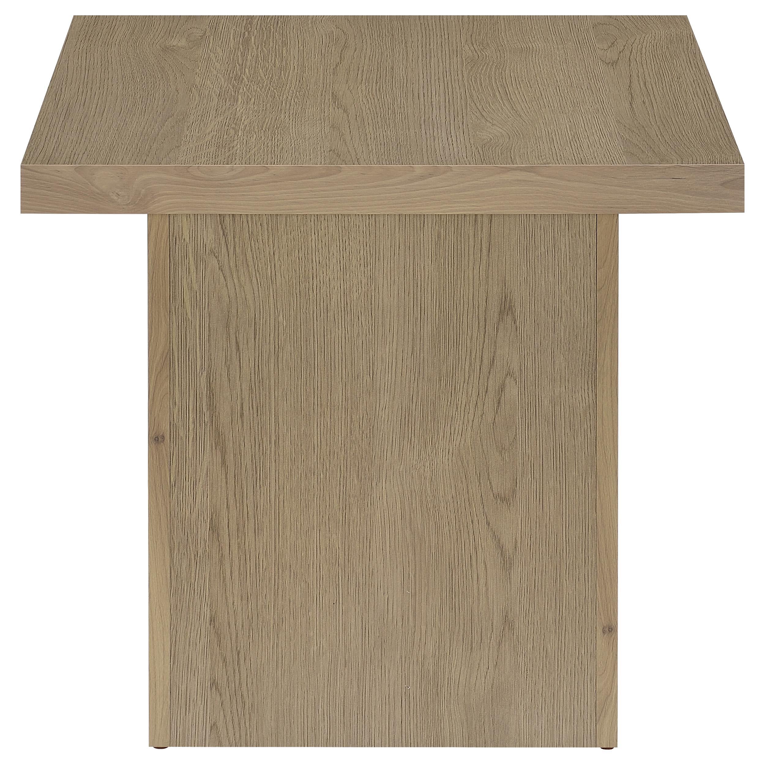  Coaster Furniture Devar 710917 Square Engineered Wood End Table - Latte IMAGE 3